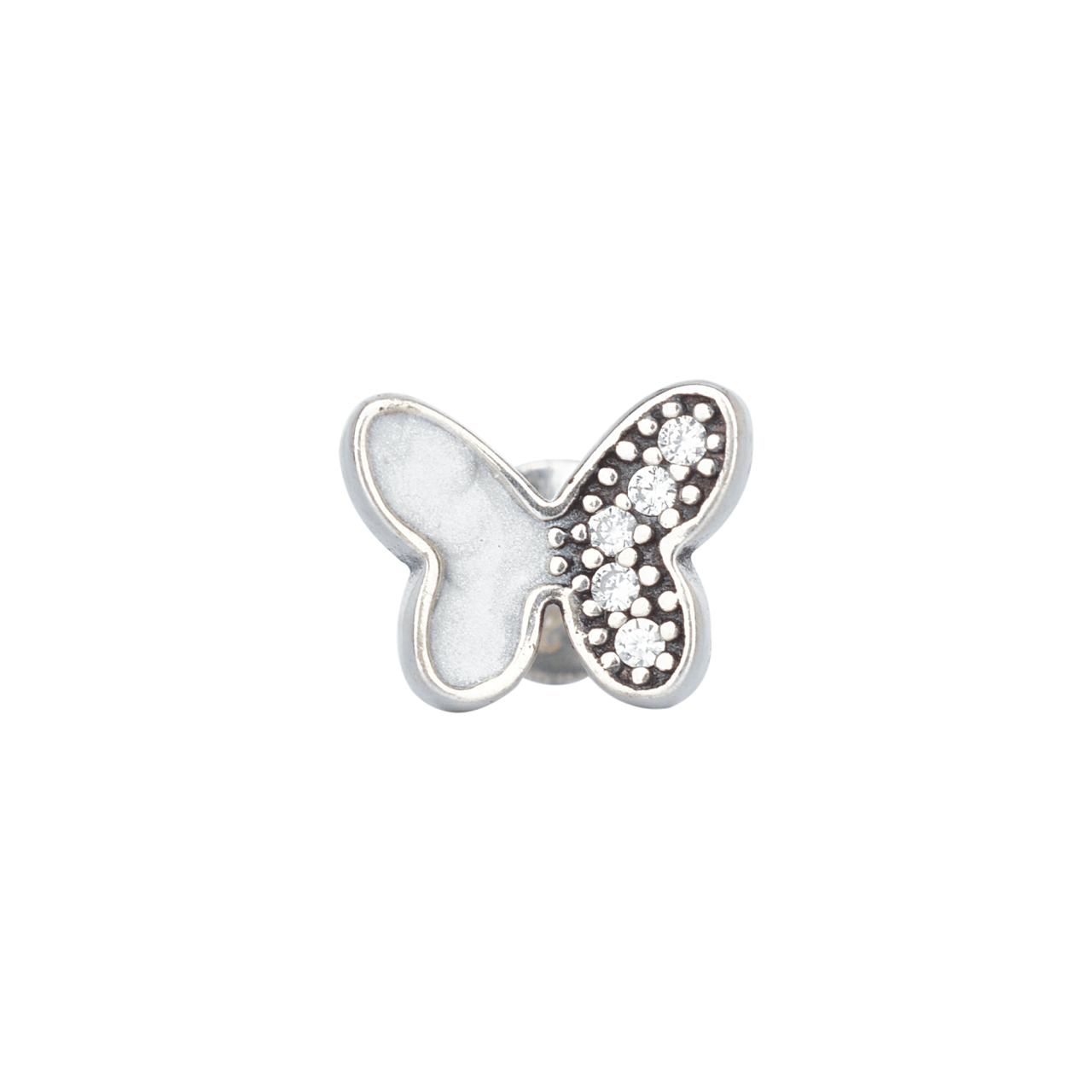 Nur Silver Mineli Kelebek Gümüş Küpe NUR-KP00074