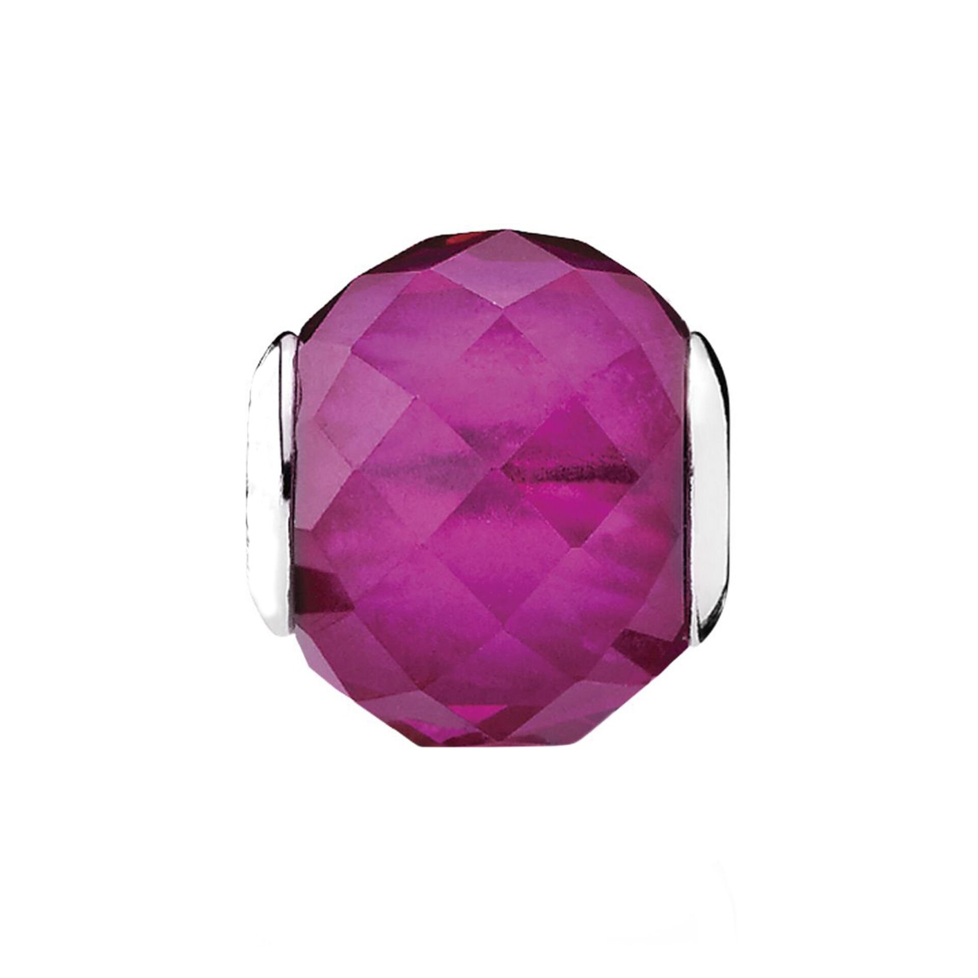 Nur Silver Pembe Murano Taşlı Gümüş Charm NUR-BL12454