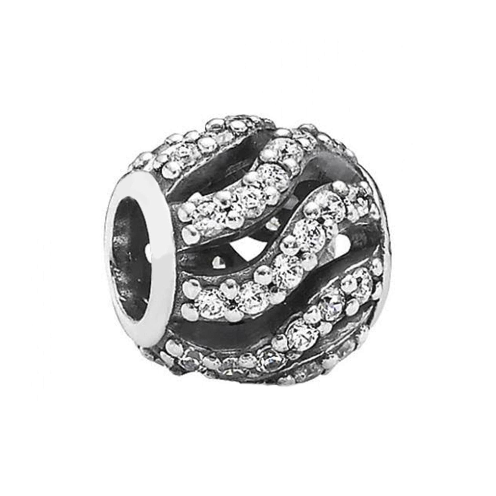 Nur Silver Taşlı Yuvarlak Gümüş Charm NUR-BL00160