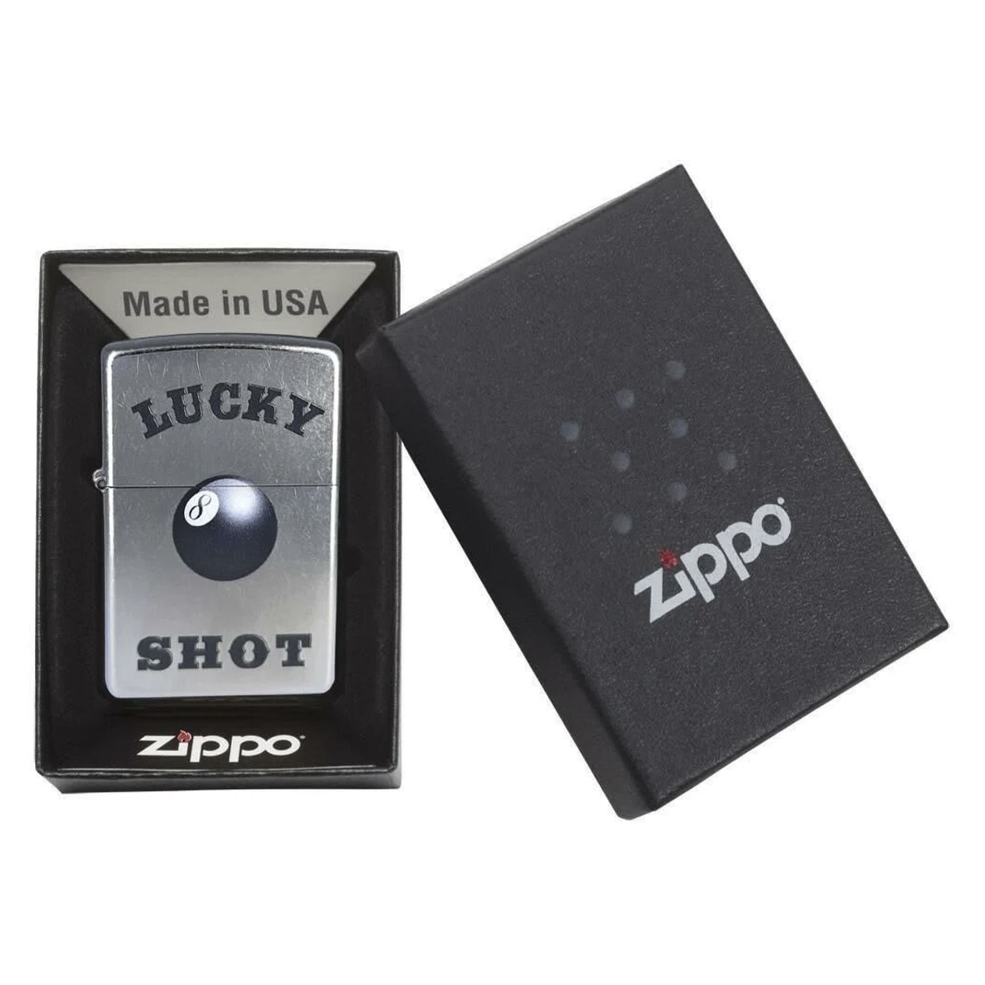 Zippo Lucky Shot Black 8 Çakmak 49007-00063-MODEL29