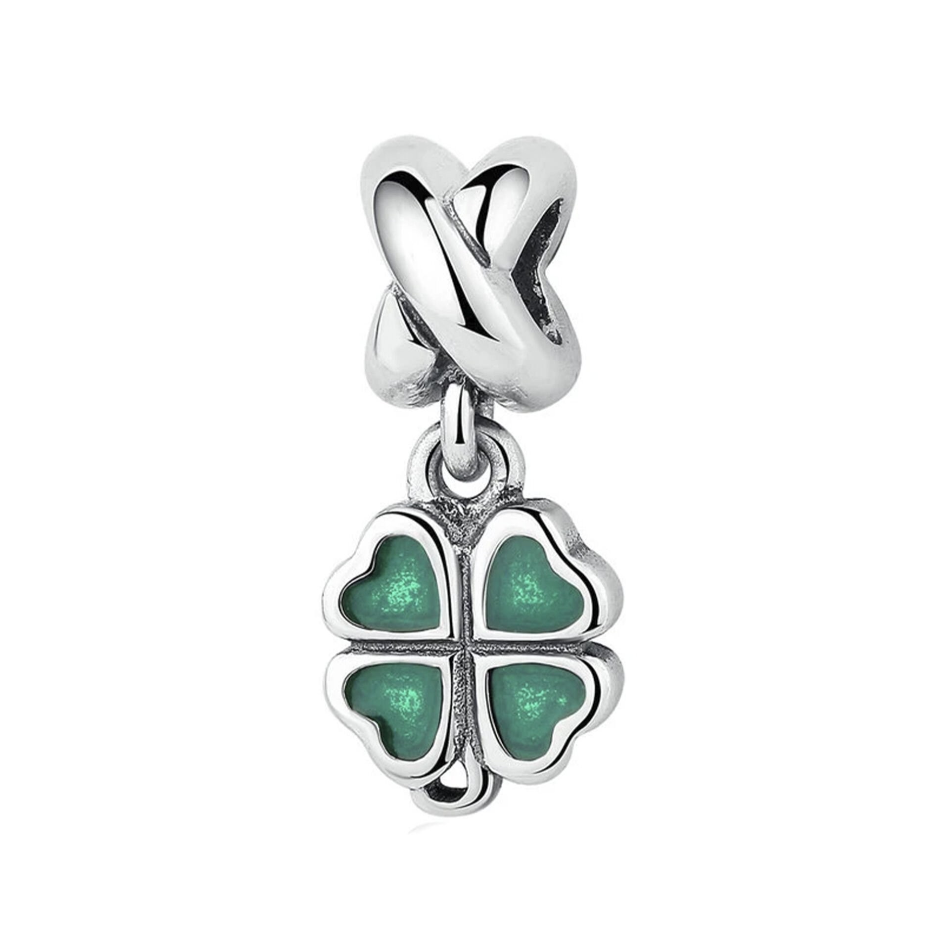 Nur Silver Sallantılı Yonca Gümüş Charm NUR-BL12460