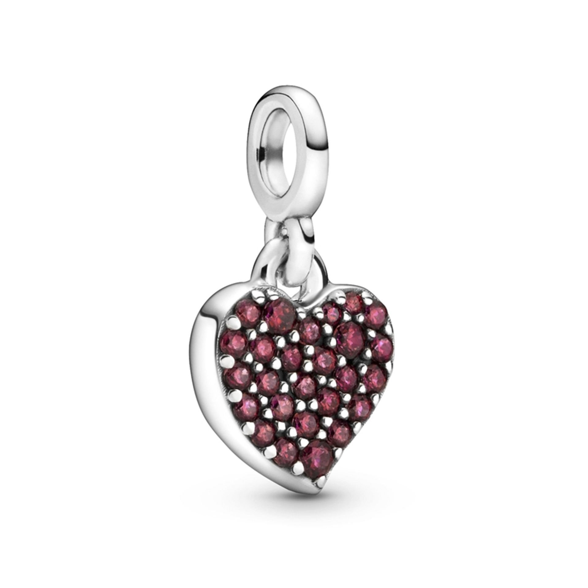 Nur Silver Pembe Taşlı Kalp Me Gümüş Charm NUR-BL07709