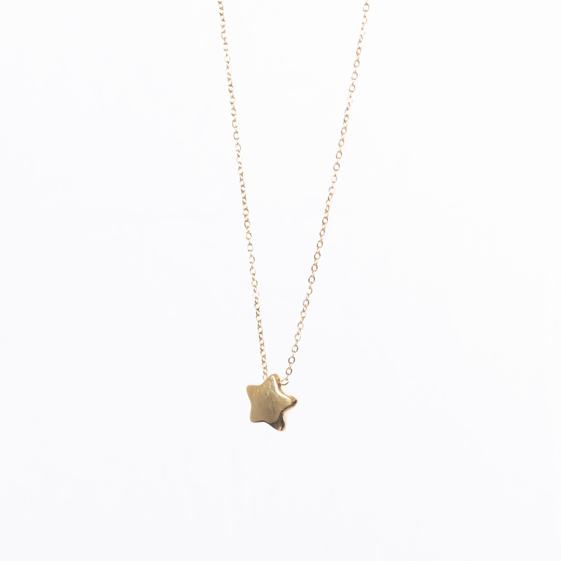 Nur Silver Yıldız Gold Çelik Kolye NUR-CL00318