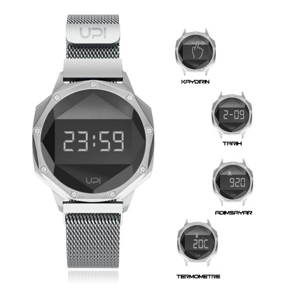 UPWATCH ICONIC SILVER SET WITH SWAN TOPAZ LOOP BAND + 1747