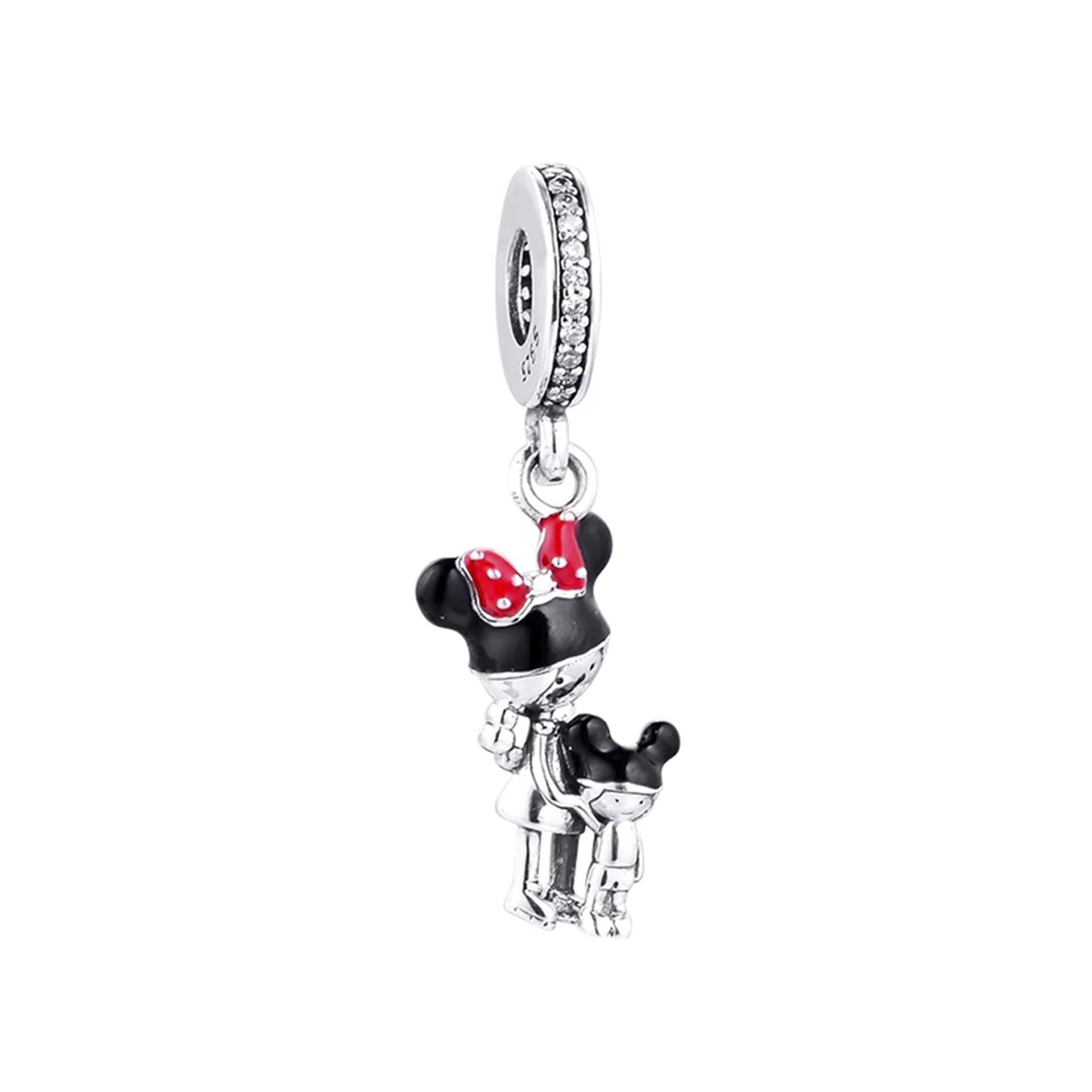 Nur Silver Anne Ve Çocuk Sallantılı Gümüş Charm NUR-BL00212