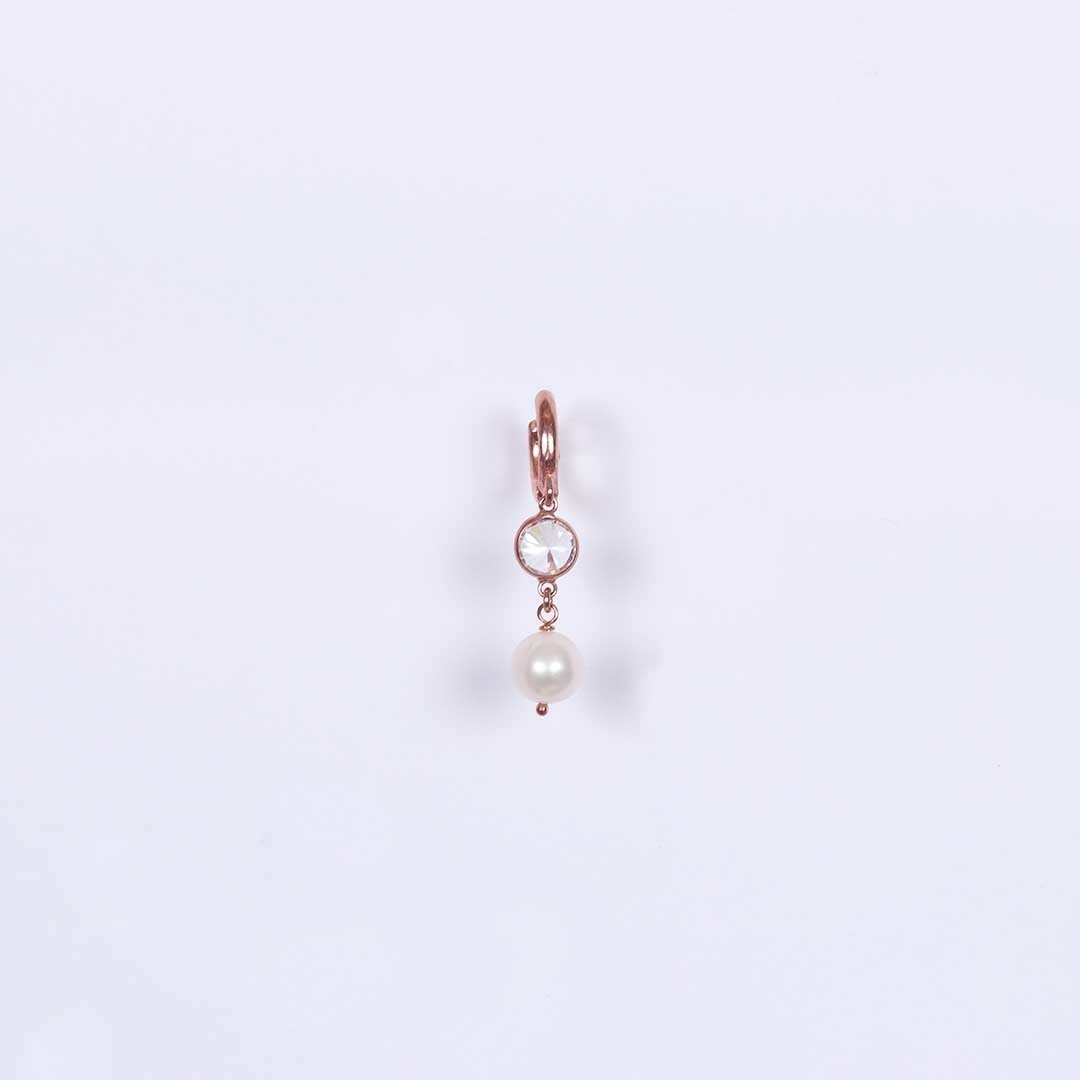 Nur Silver İncili Sallantılı Gümüş Küpe NUR-KP00056