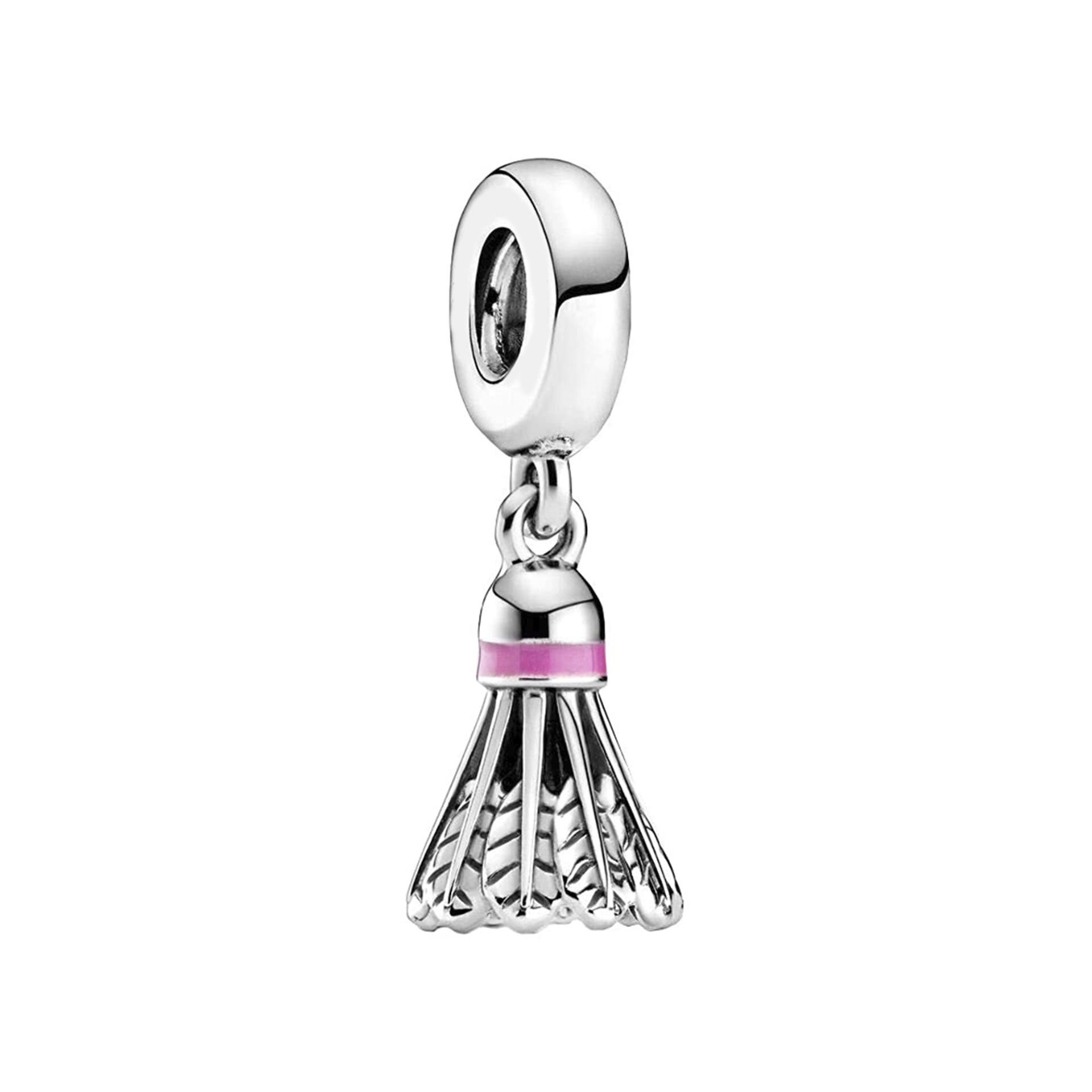 Nur Silver Badminton Topu Sallantılı Gümüş Charm NUR-BL02015