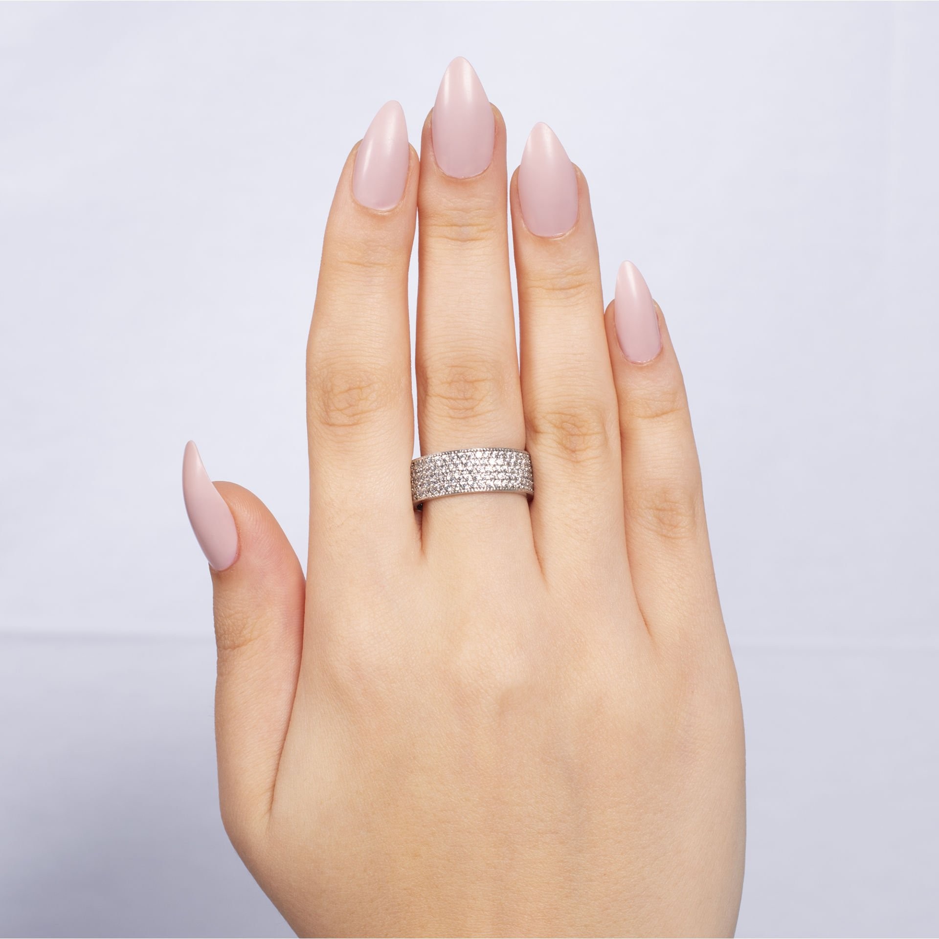 Nur Silver Kalın Tamtur Gümüş Yüzük NUR-YK00302
