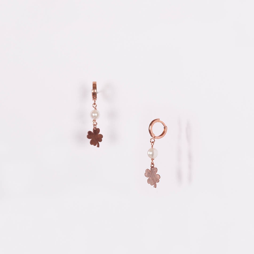Nur Silver Sallantılı Yonca Gümüş Küpe NUR-KP00062