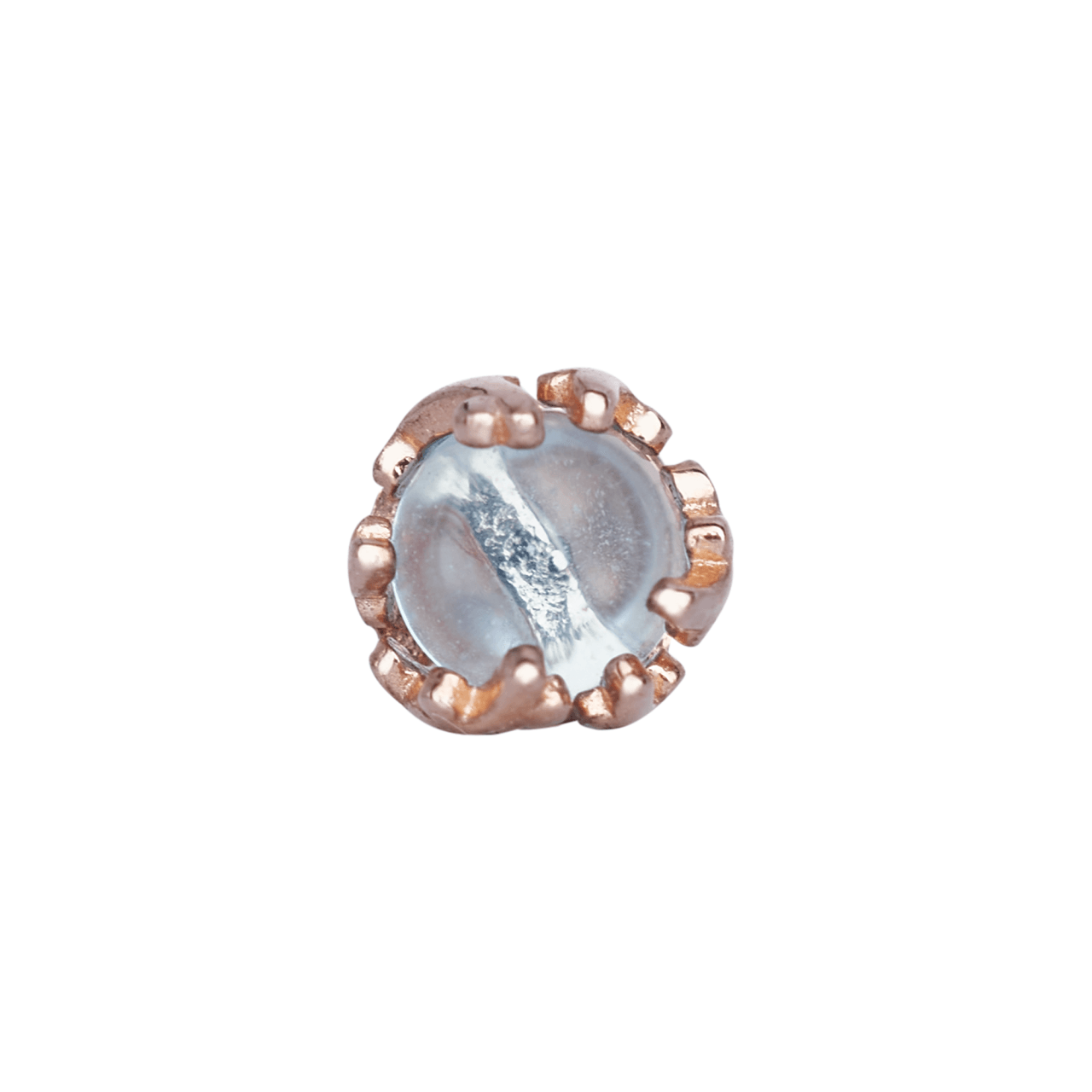 Nur Silver Mavi Taşlı Tragus Gümüş Küpe NUR-KP00096