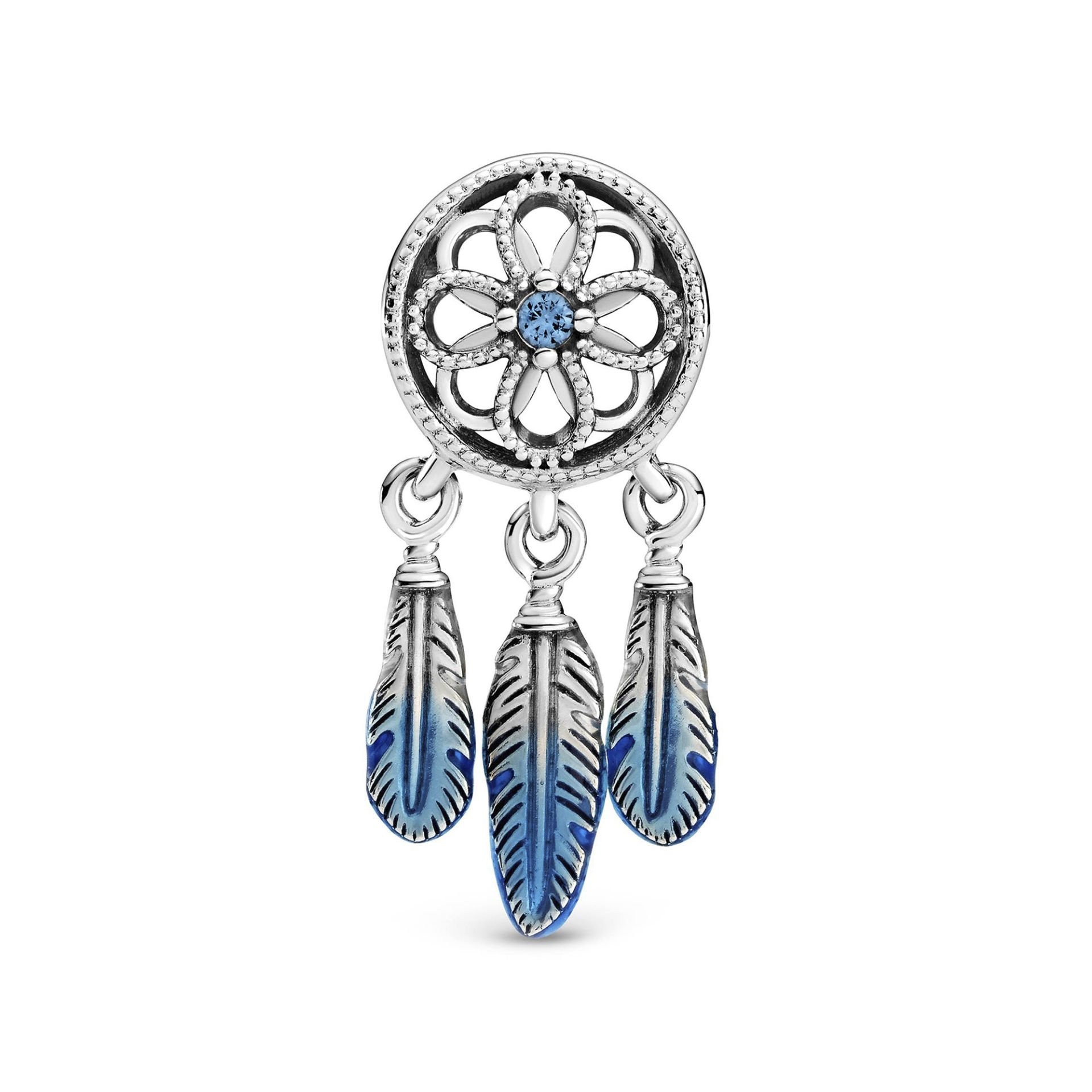 Nur Silver Mavi Geçişli Düş Kapanı Gümüş Charm NUR-BL00042