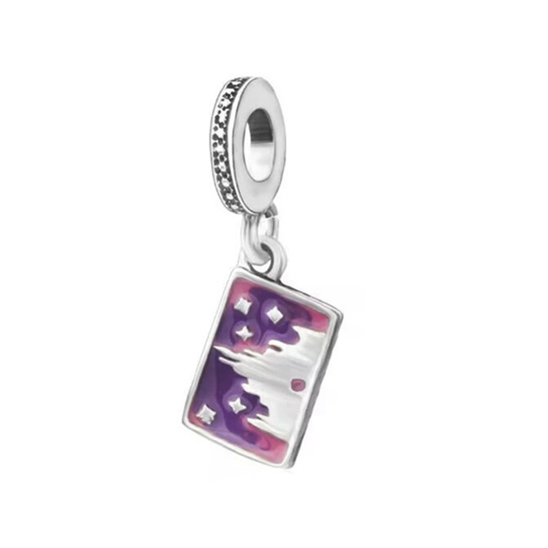 Nur Silver Sallantılı Postcard Gümüş Charm NUR-BL12409
