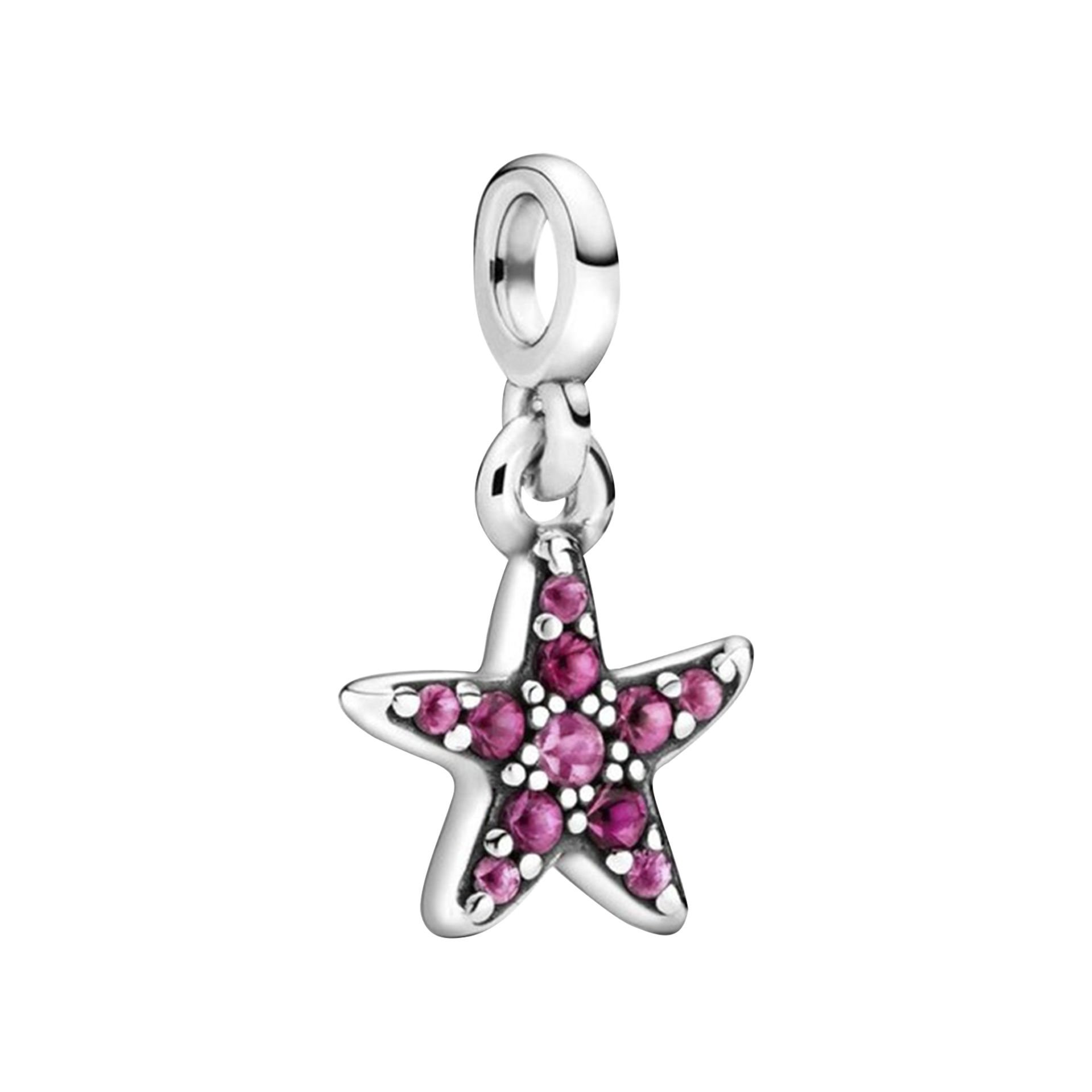 Nur Silver Pembe Taşlı Yıldız Me Gümüş Charm NUR-BL00102