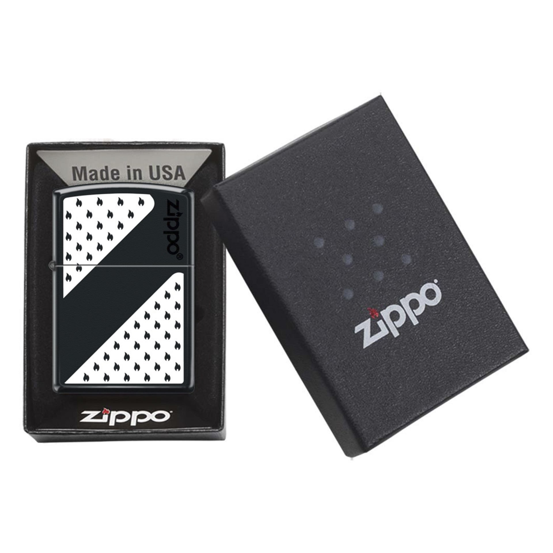 Zippo Black And White Design Çakmak 218-069482