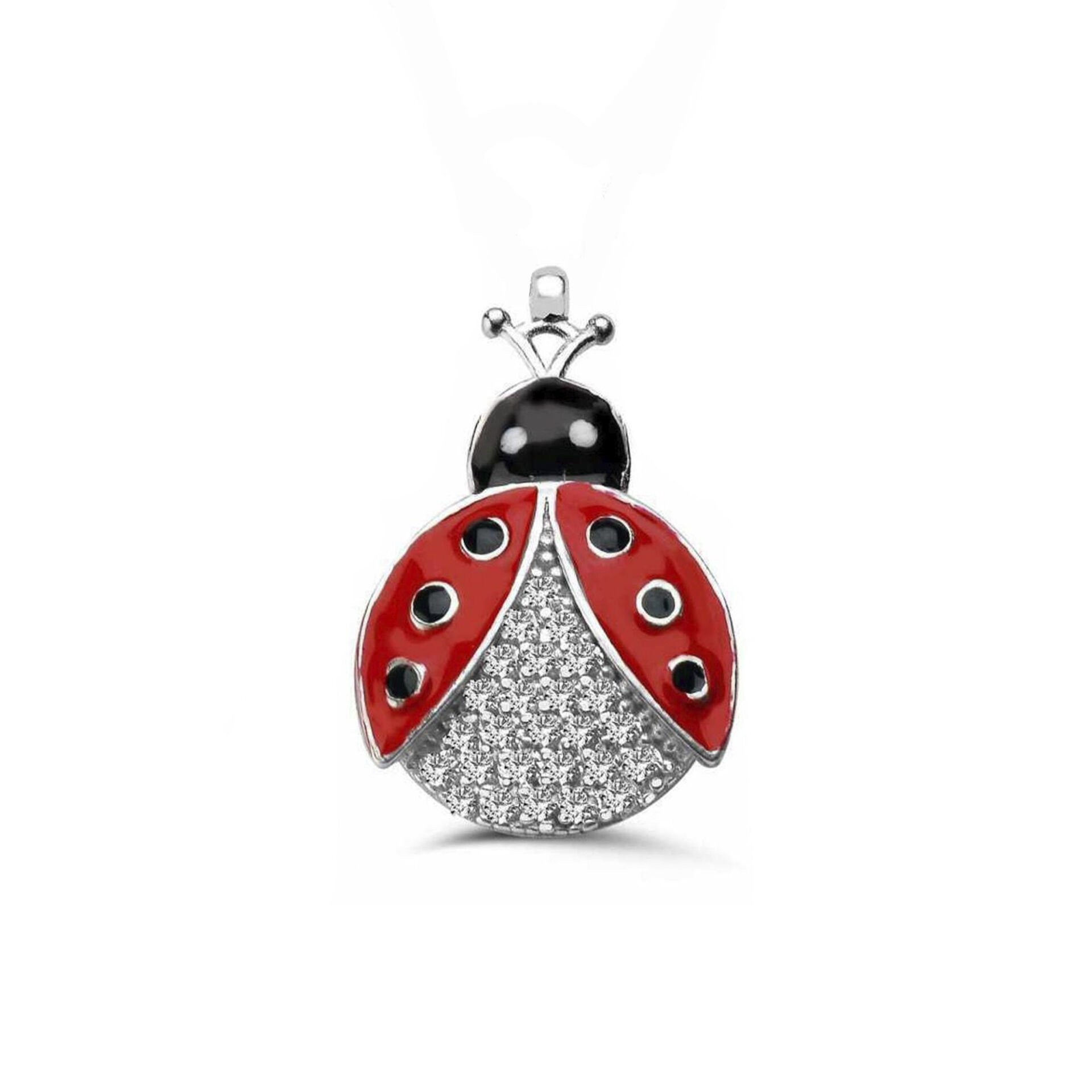 Nur Silver Uğur Böceği Gümüş Charm NUR-BL12474