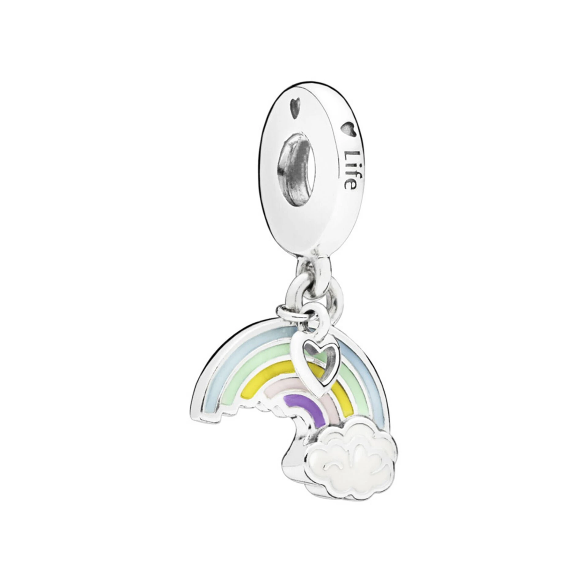 Nur Silver Sallantılı Gökkuşağı Gümüş Charm NUR-BL12443