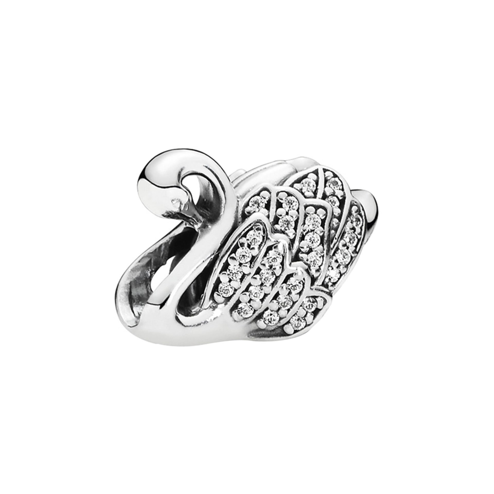 Nur Silver Taşlı Kuğu Gümüş Charm NUR-BL01012