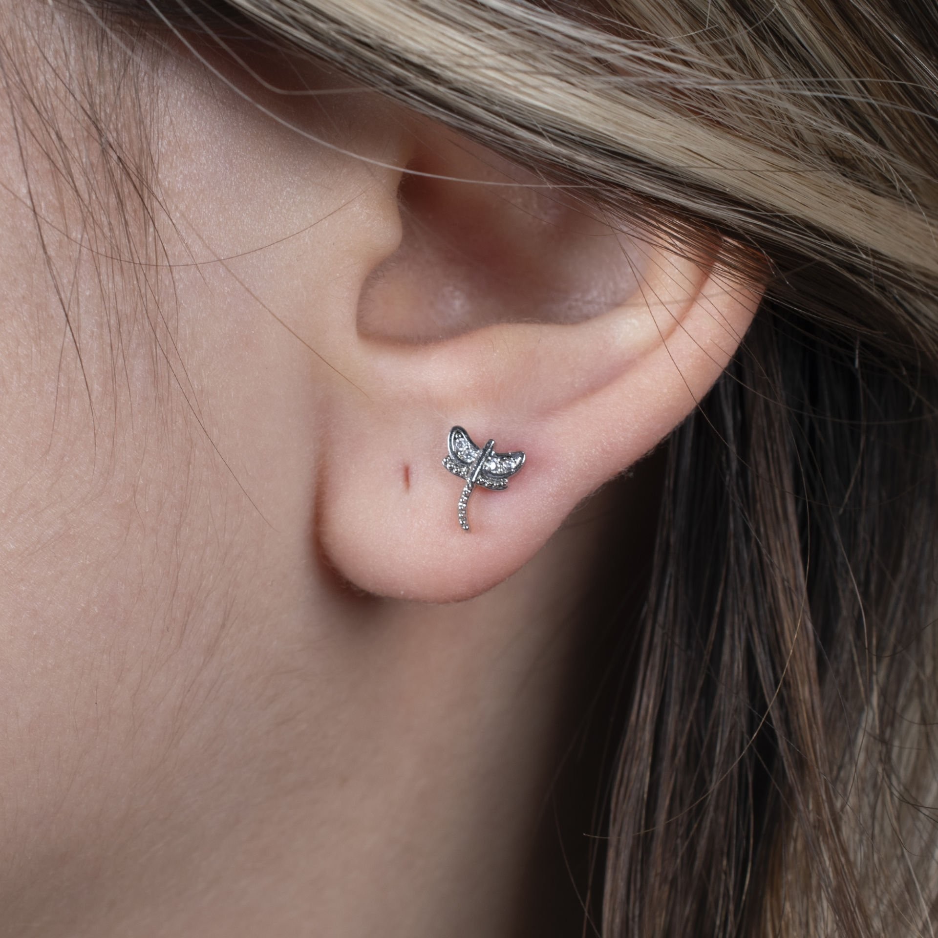 Nur Silver Yusufçuk Çelik Tragus Küpe NUR-KE03338