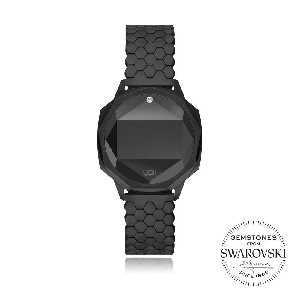 UPWATCH ICONIC BLACK ONE SET WITH SWAN TOPAZ 1739