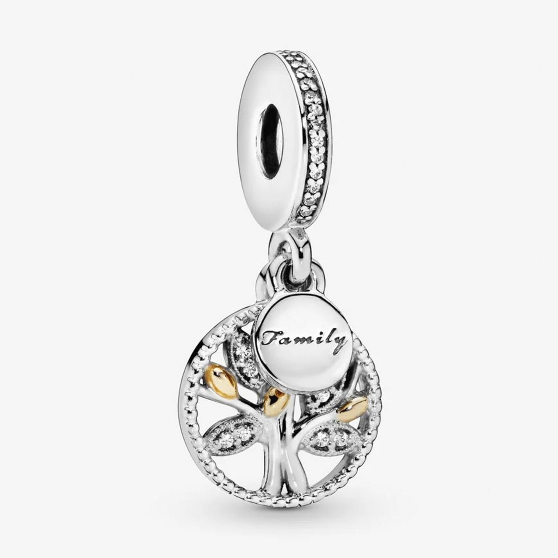 Nur Silver Aile Ağacı Sallantılı Gümüş Charm NUR-CM00500