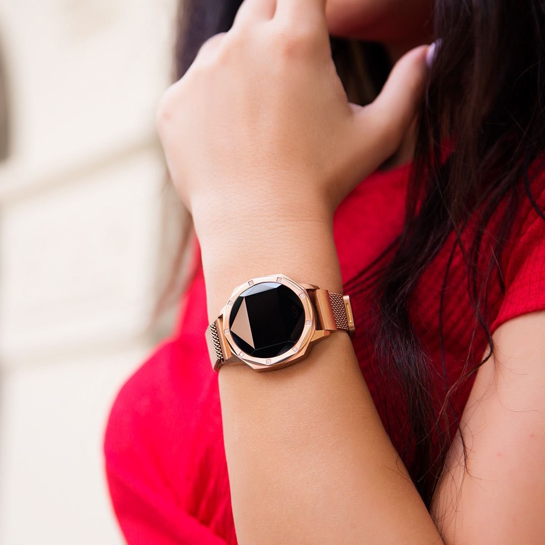 UPWATCH ICONIC ROSE GOLD SET WITH SWAN TOPAZ LOOP BAND 1745