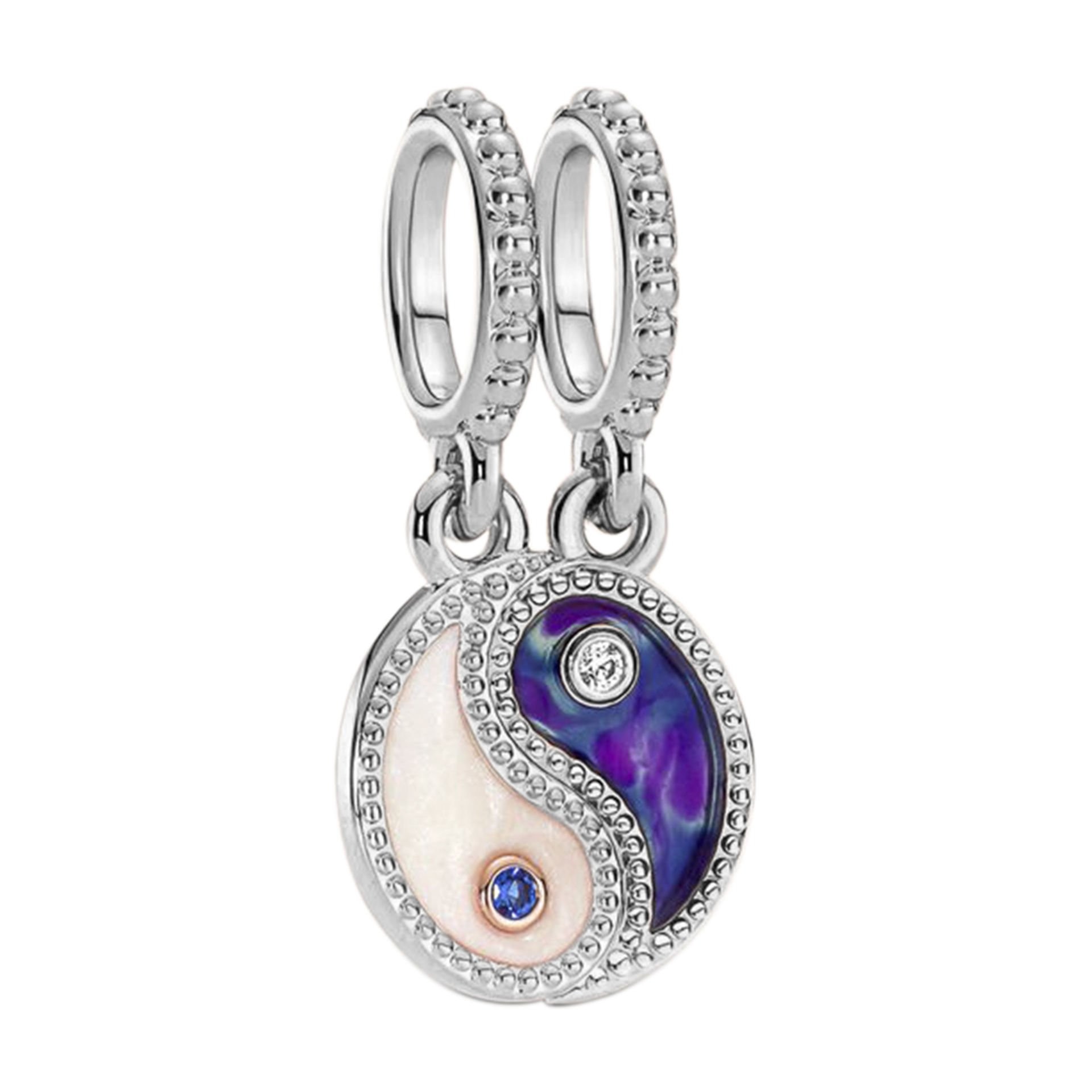 Nur Silver Yin Ve Yang Sallantılı Gümüş Charm NUR-BL00283