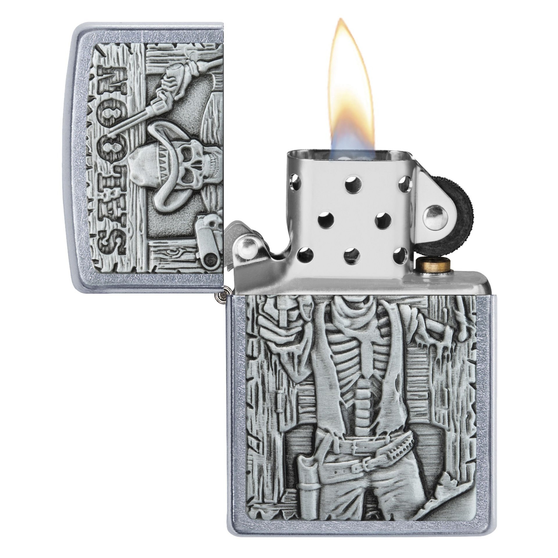 Zippo 207 Saloon Skull Emblem Çakmak 49298-083535