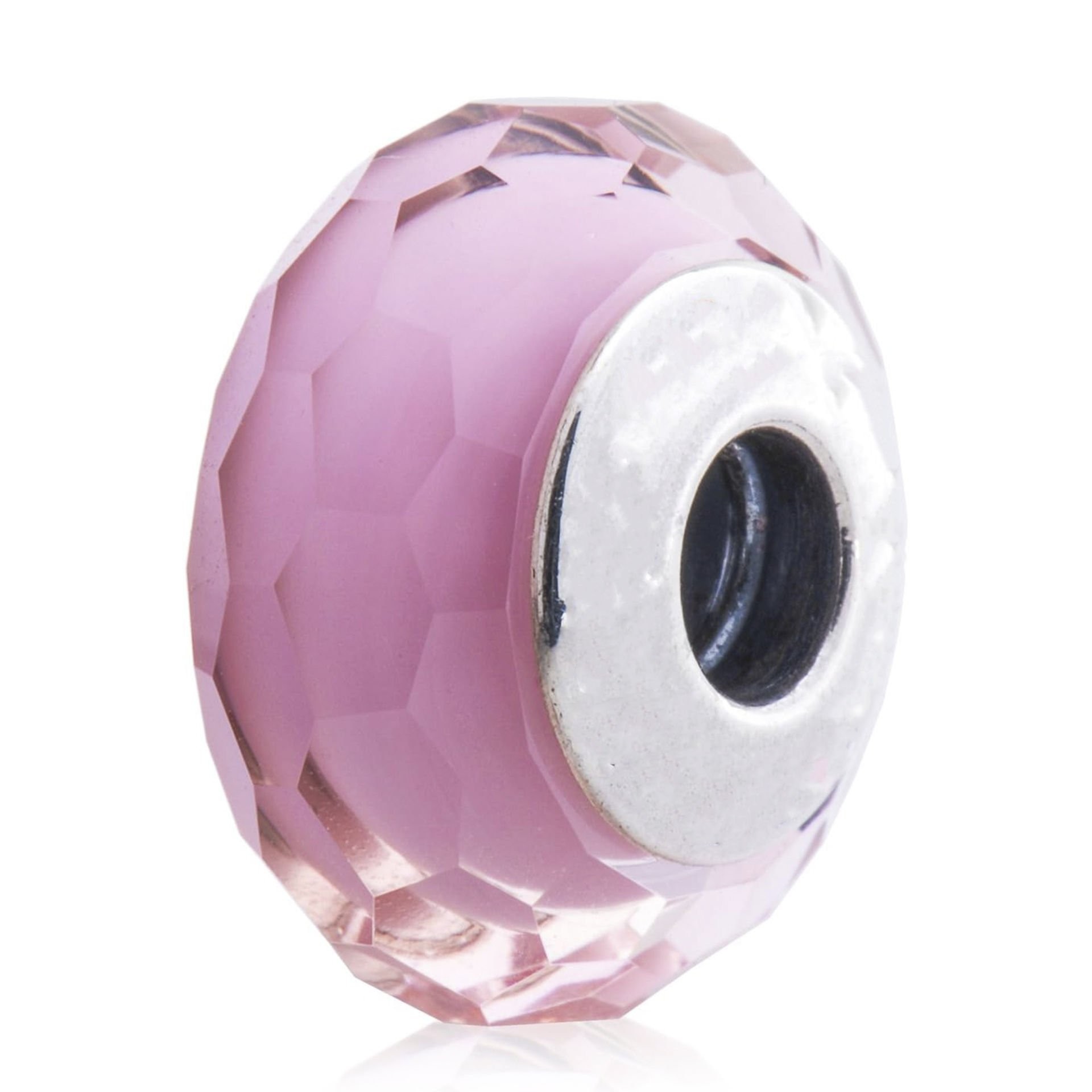 Nur Silver Pembe Murano Gümüş Charm NUR-BL00335