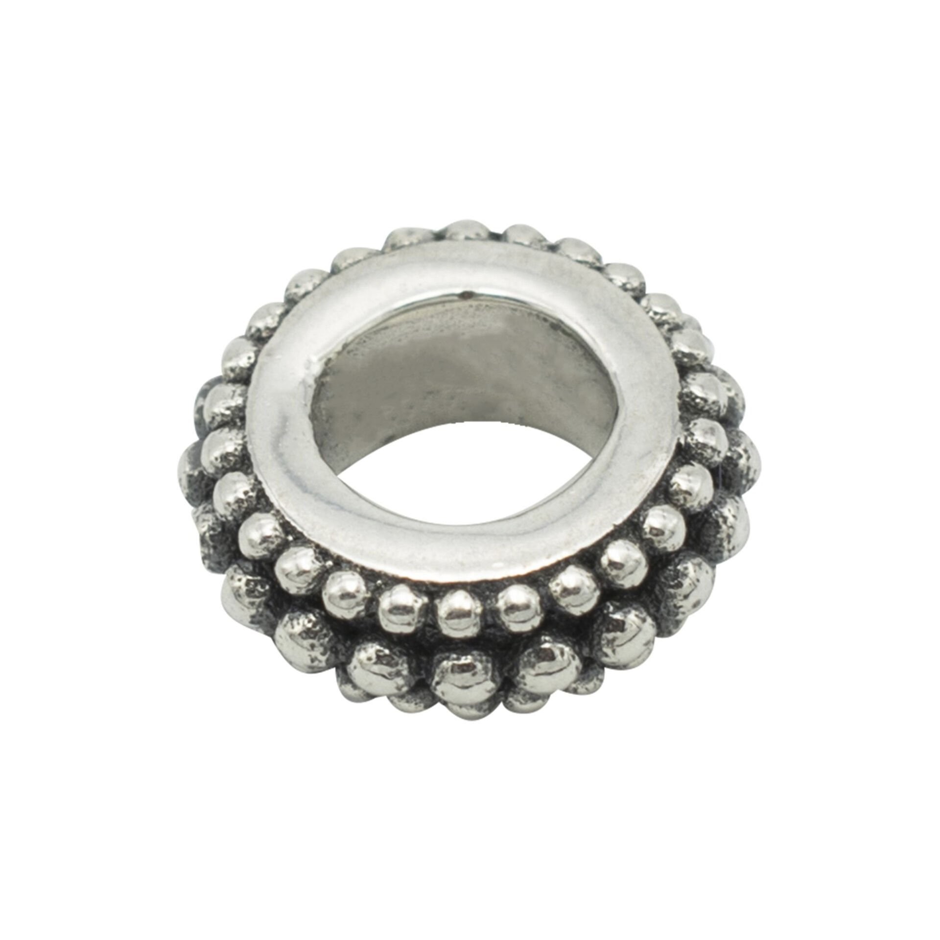 Nur Silver Sıralı Boncuk Model Yuvarlak Gümüş Charm NUR-BL00639