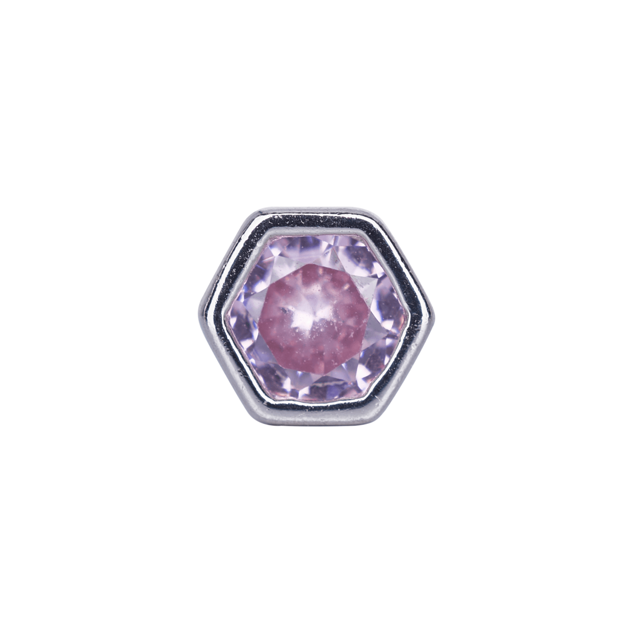 Nur Silver Pudra Taşlı Tektaş Gümüş Tragus Küpe NUR-KP00029