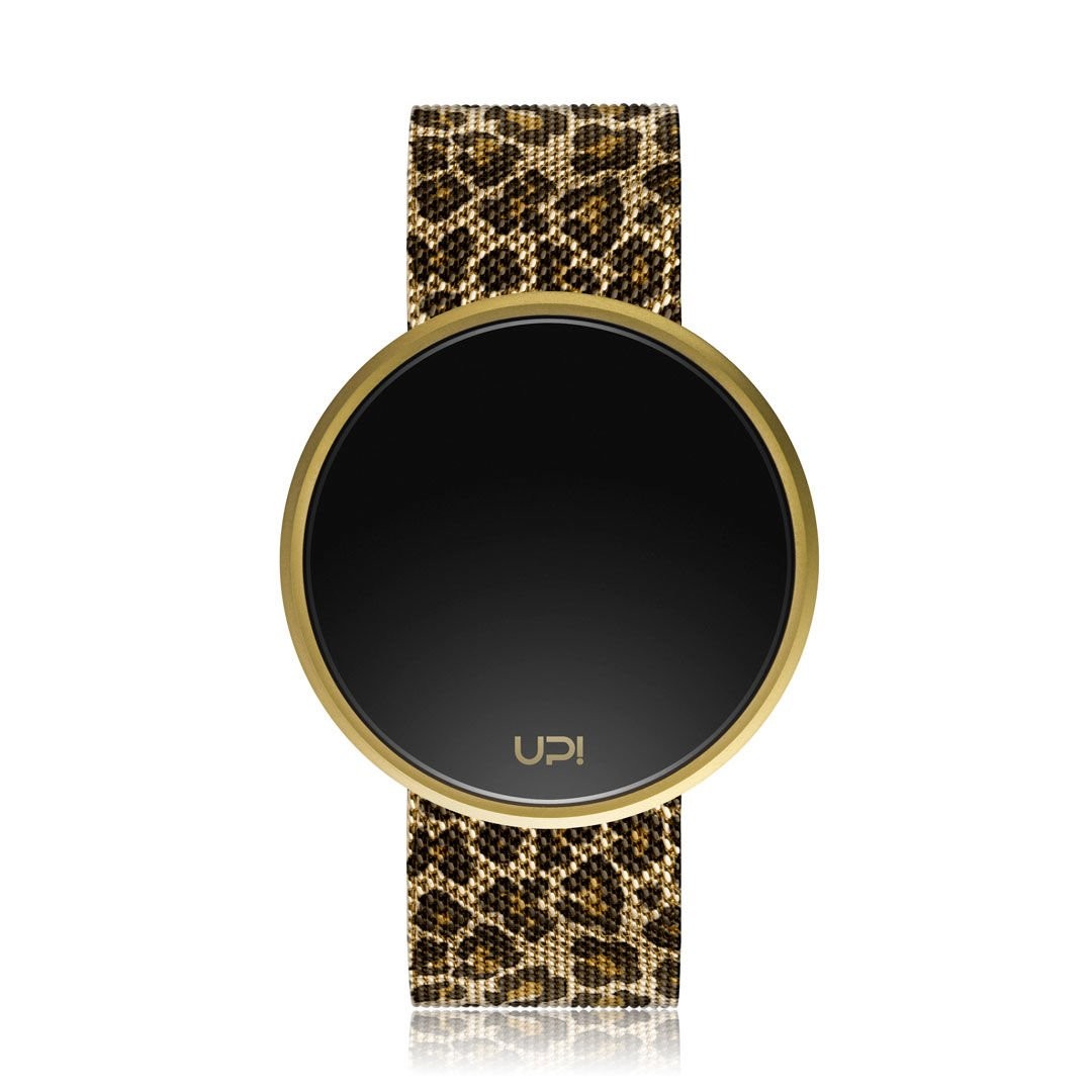 UPWATCH ROUND STEEL LEOPARD GOLD 1491