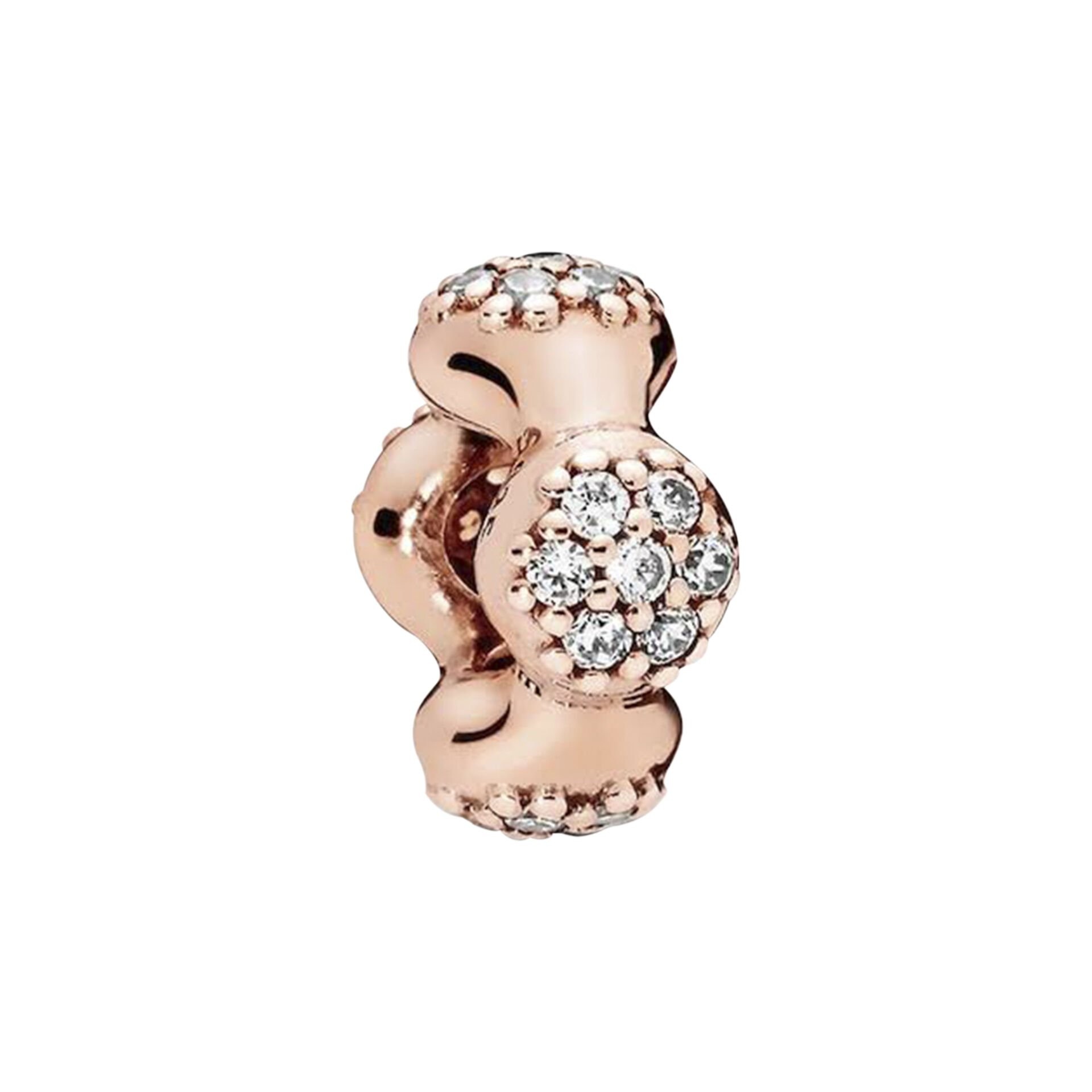 Nur Silver Rose Gold Taşlı Gümüş Charm NUR-BL00253