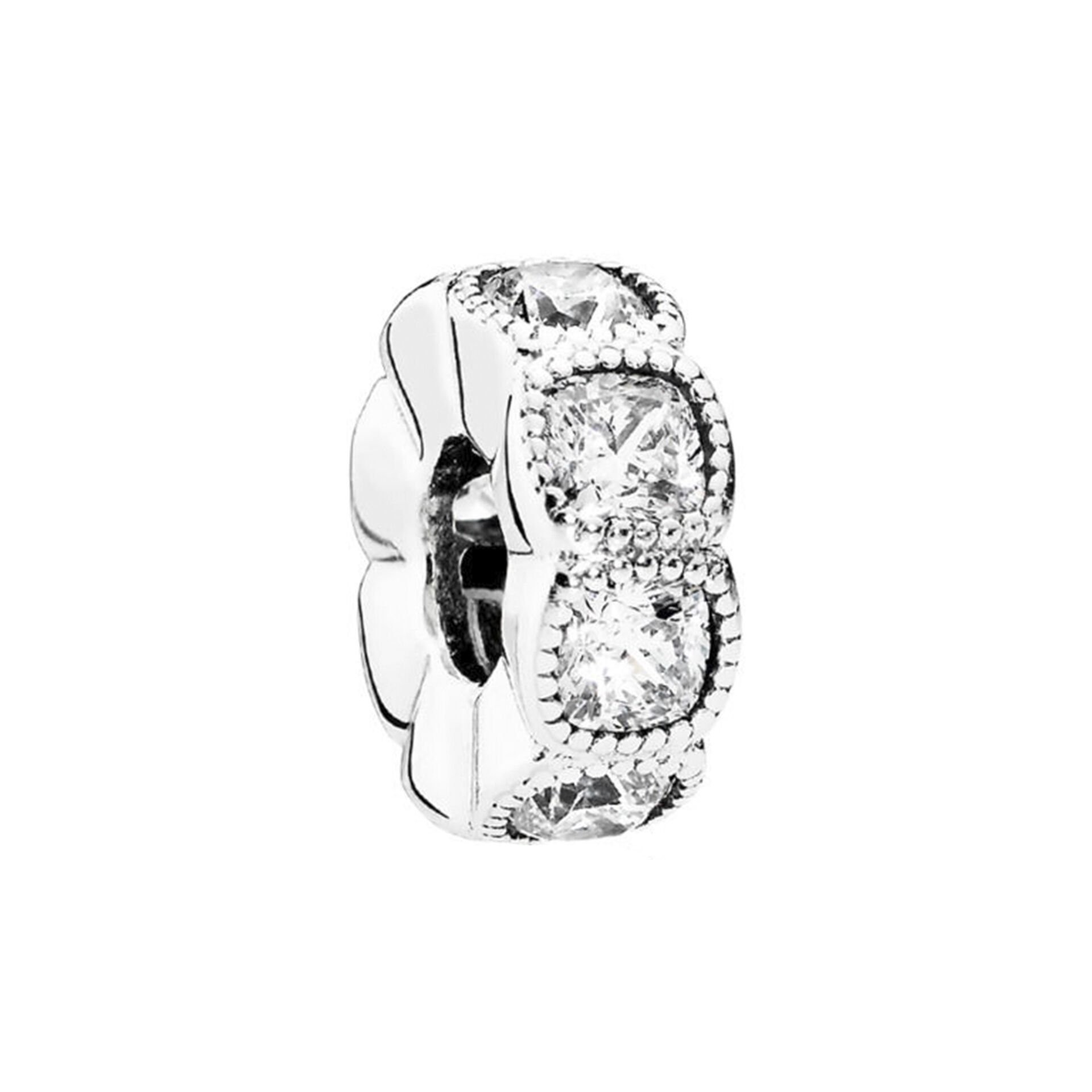 Nur Silver Baget Taşlı Pave Gümüş Charm NUR-BL00245