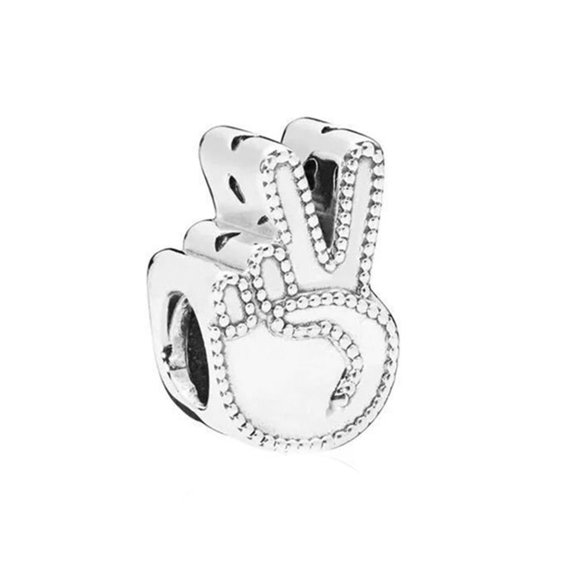 Nur Silver Zafer İşareti Gümüş Charm NUR-BL01239
