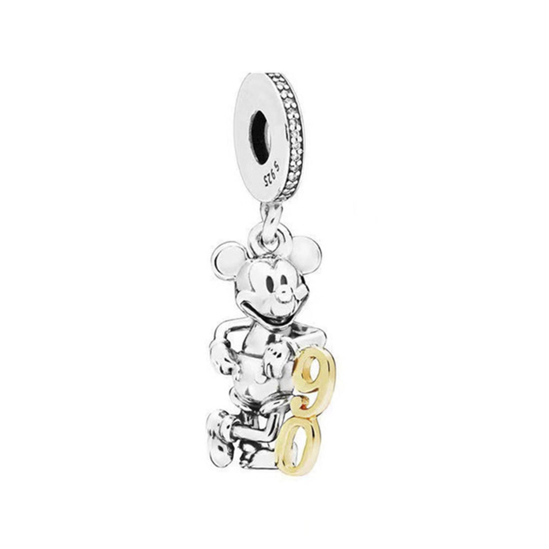 Nur Silver Micky Mouse Sallantılı Gümüş Charm NUR-BL00342