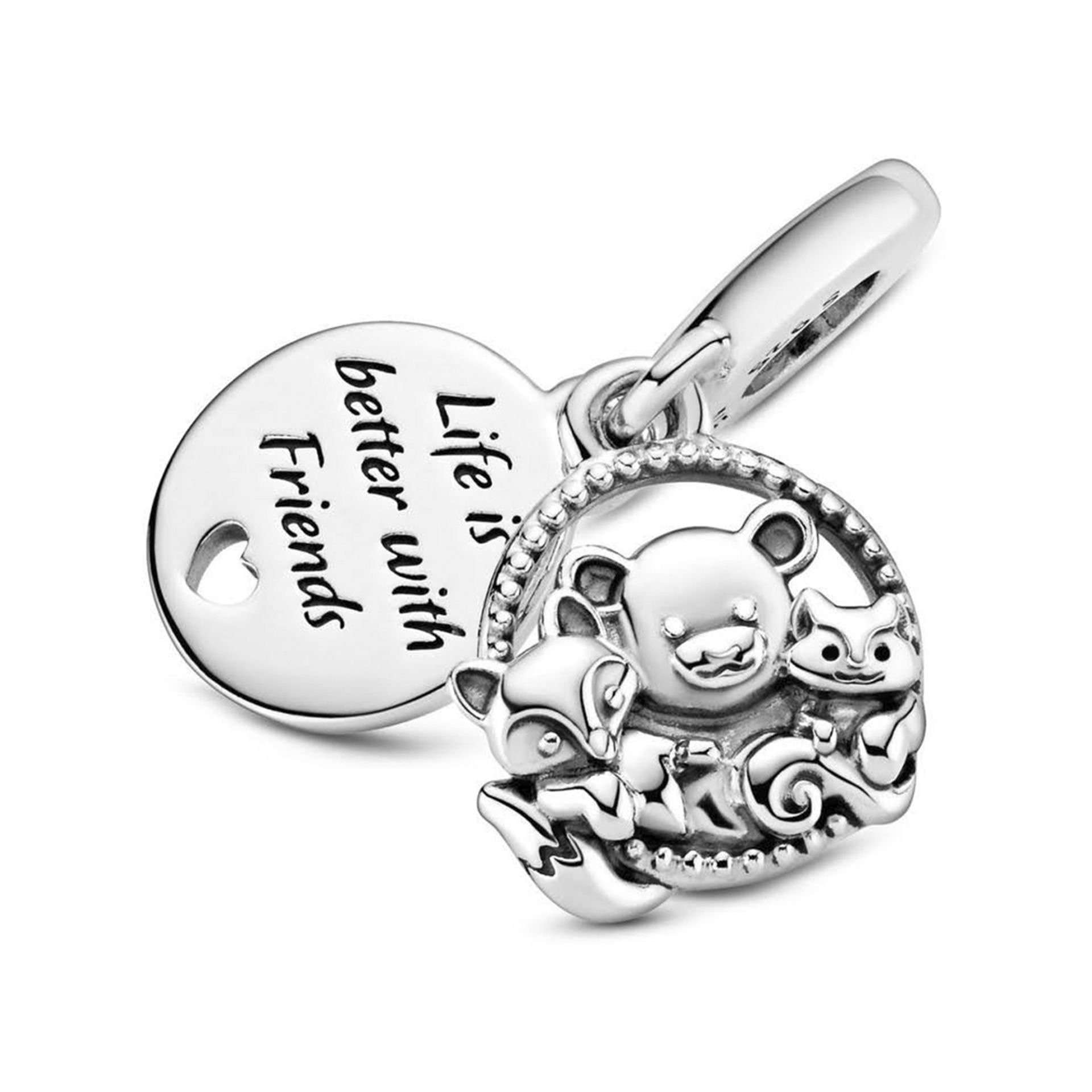 Nur Silver Ayı, Tilki ve Sincap Gümüş Charm NUR-BL00195