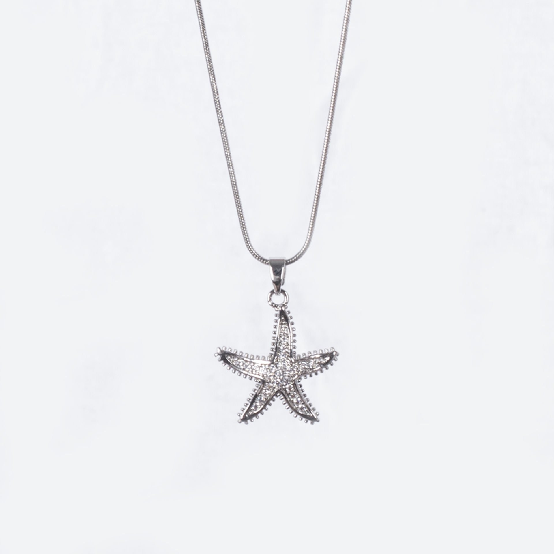 Nur Silver Deniz Yıldızı Çelik Kolye NUR-CL00370