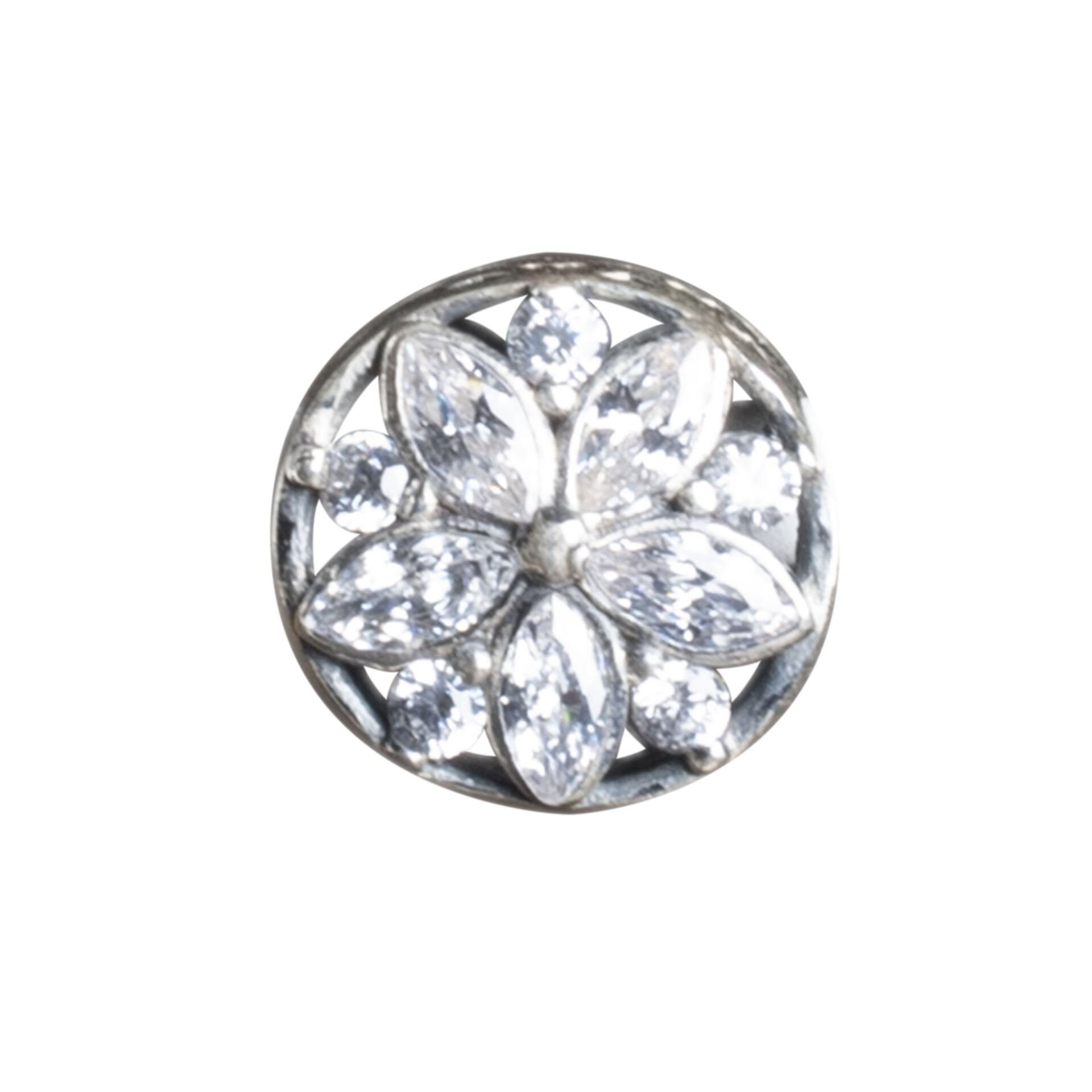 Nur Silver Çiçekli Gümüş Charm NUR-BL00014