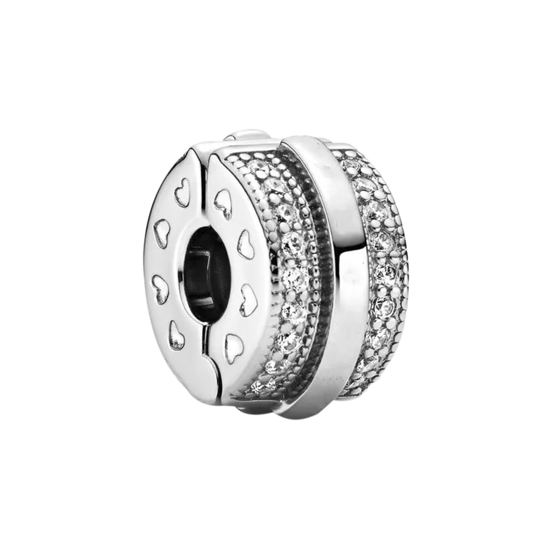 Nur Silver Taşlı Klips Gümüş Charm NUR-BL00151