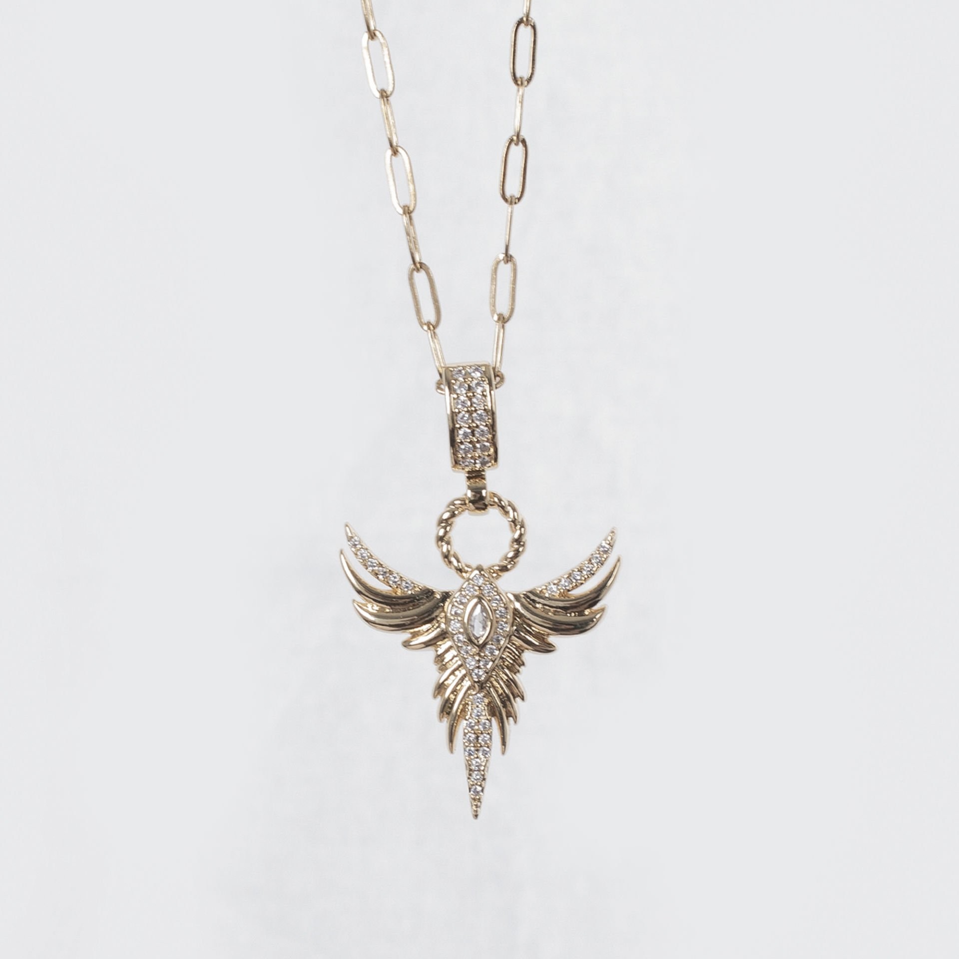 Nur Silver Anka Kuşu Çelik Kolye NUR-CL00380