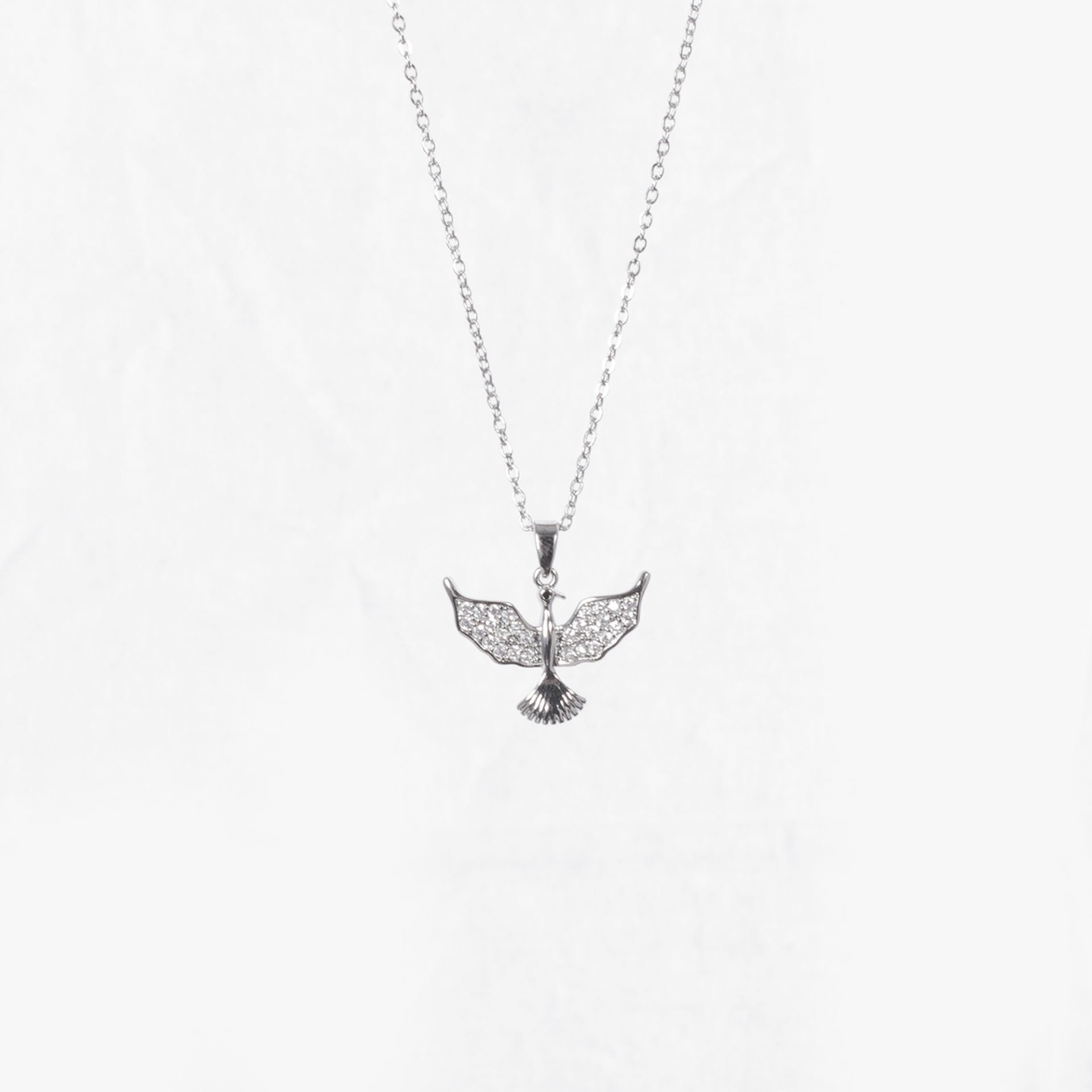 Nur Silver Anka Kuşu Çelik Kolye NUR-CL00388