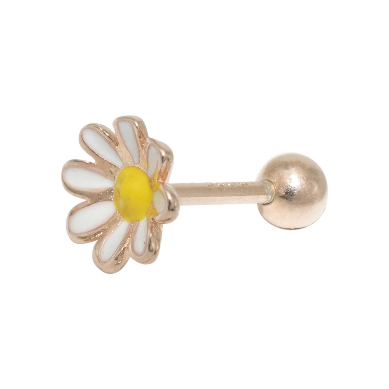 Nur Silver Papatya Tragus Gümüş Küpe NUR-KP02055