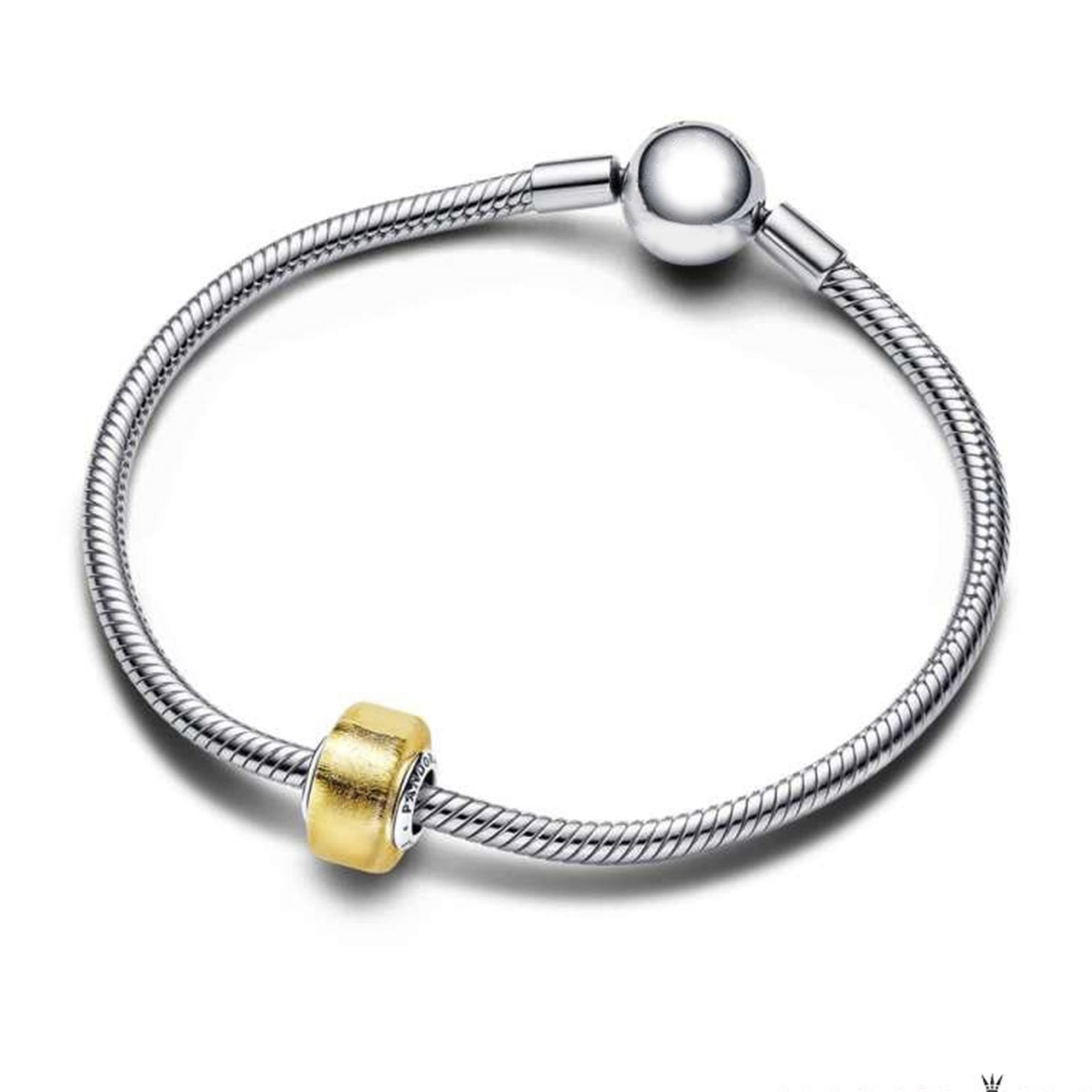 Nur Silver Altın Mini Murano Charm NUR-CM00456