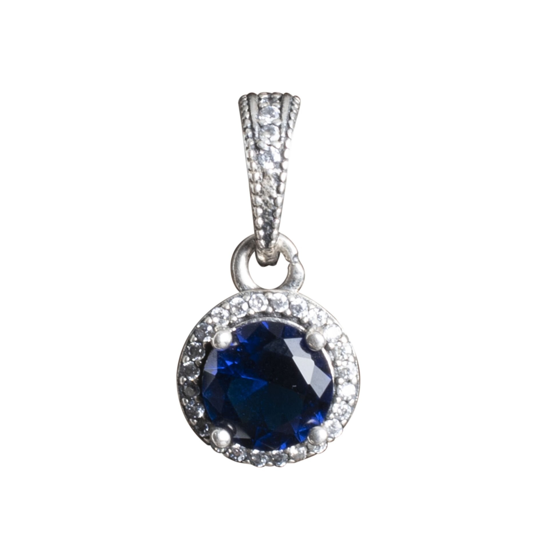 Nur Silver Mavi Taş Sallantılı Gümüş Charm NUR-BL00106