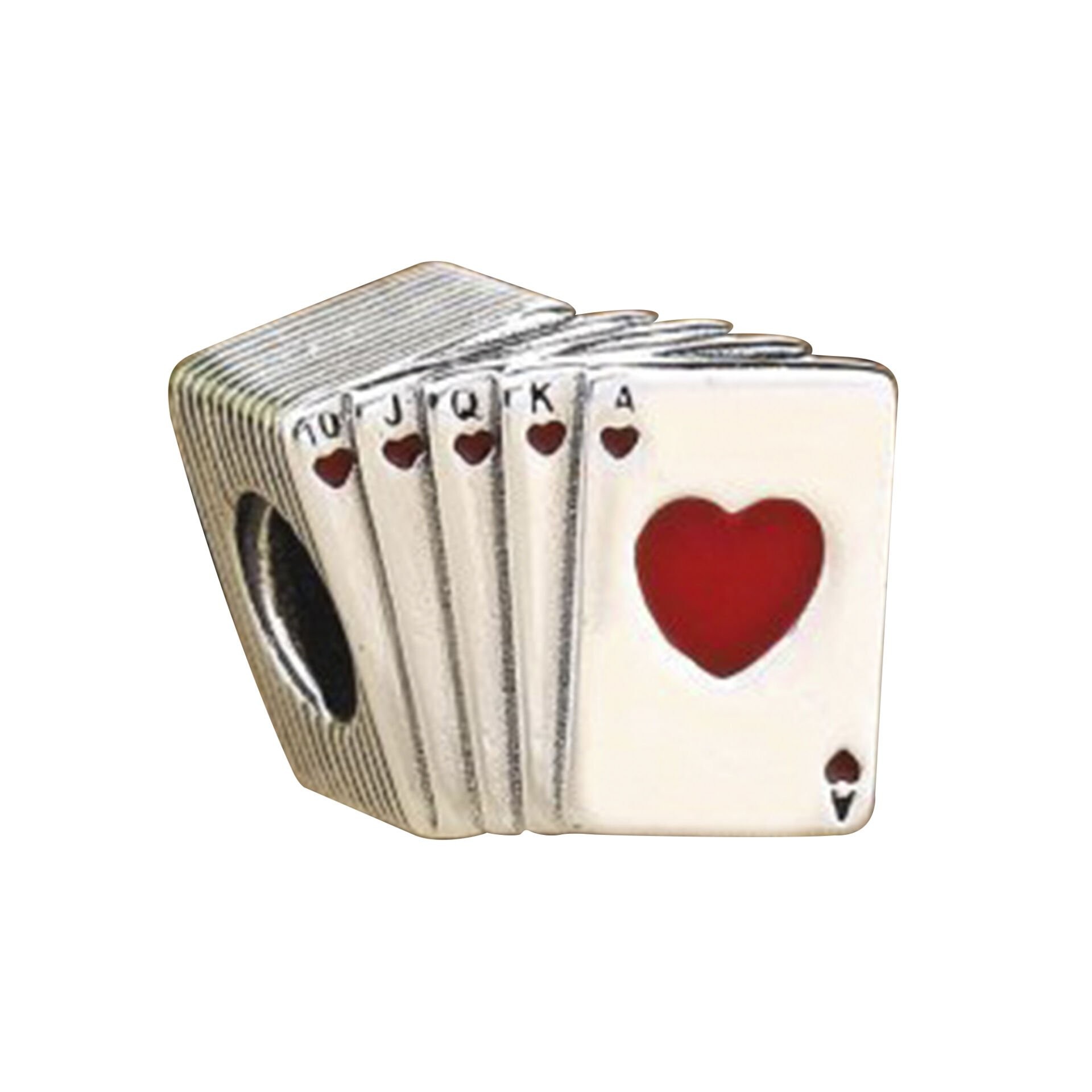 Nur Silver İskambil Kağıdı Gümüş Charm NUR-BL00227