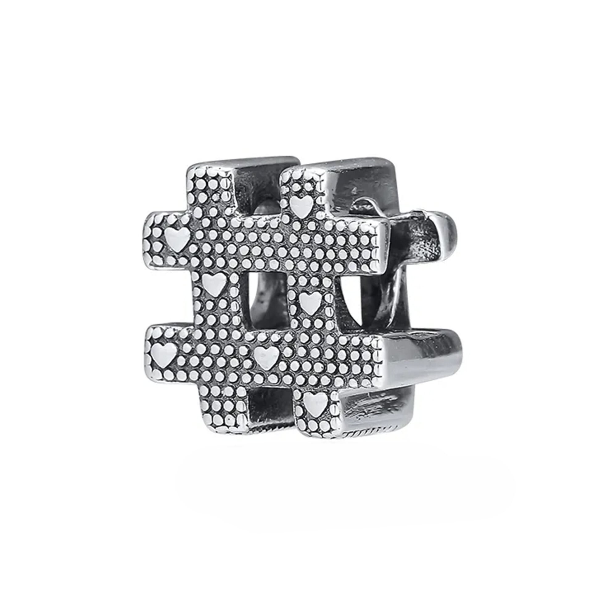 Nur Silver Hashtag Sembolü Gümüş Charm NUR-BL01069