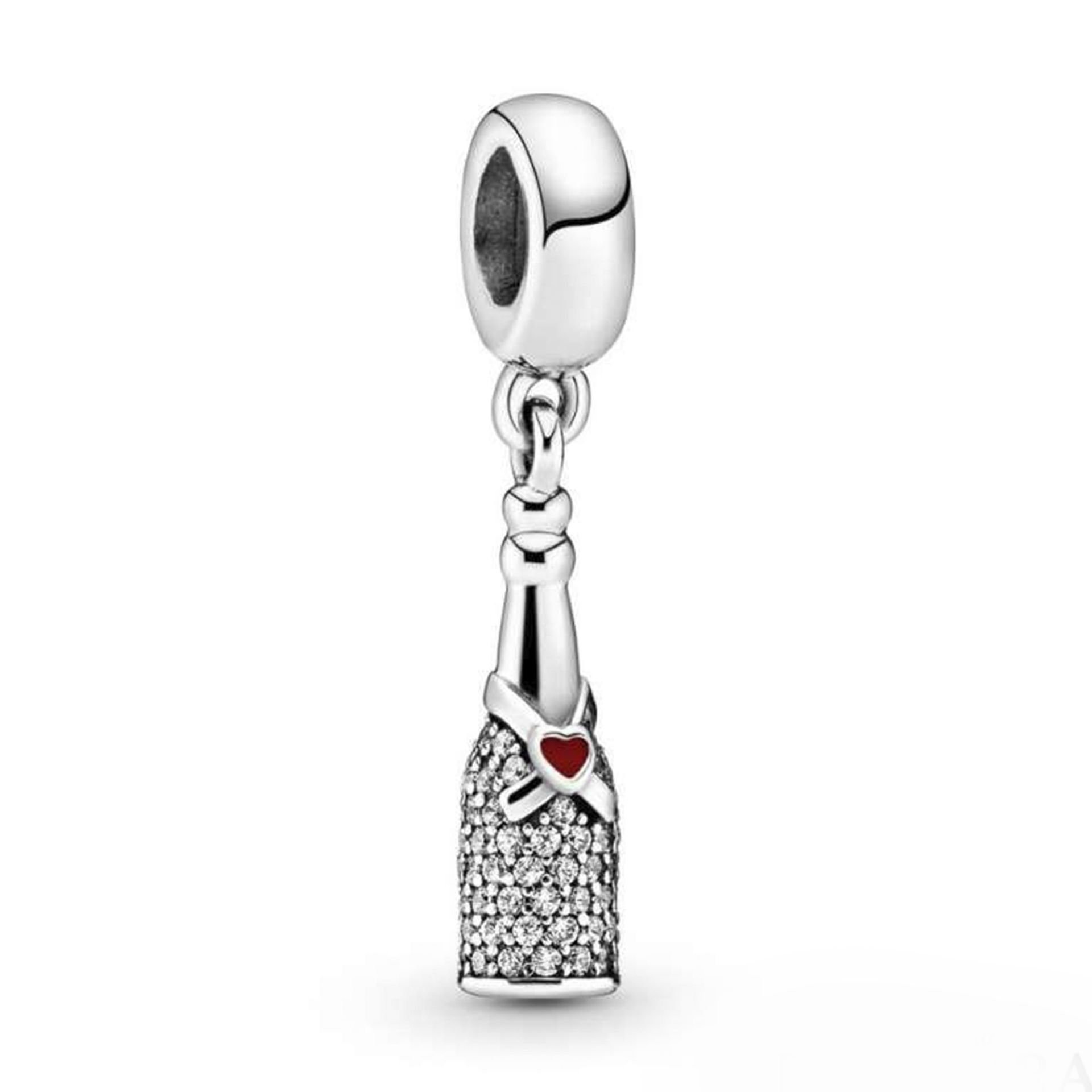 Nur Silver Şarap Şişesi Gümüş Sallantılı Charm NUR-CH00011