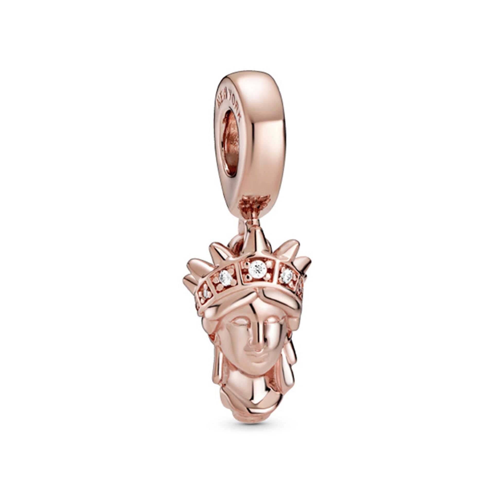 Nur Silver Rose Renk Özgürlük Heykeli Gümüş Charm NUR-BL12412