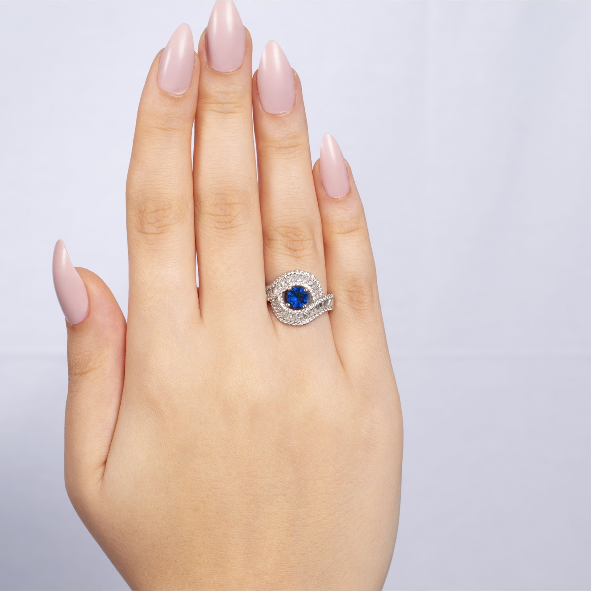 Nur Silver Safir Taşlı Gümüş Yüzük NUR-YK00305