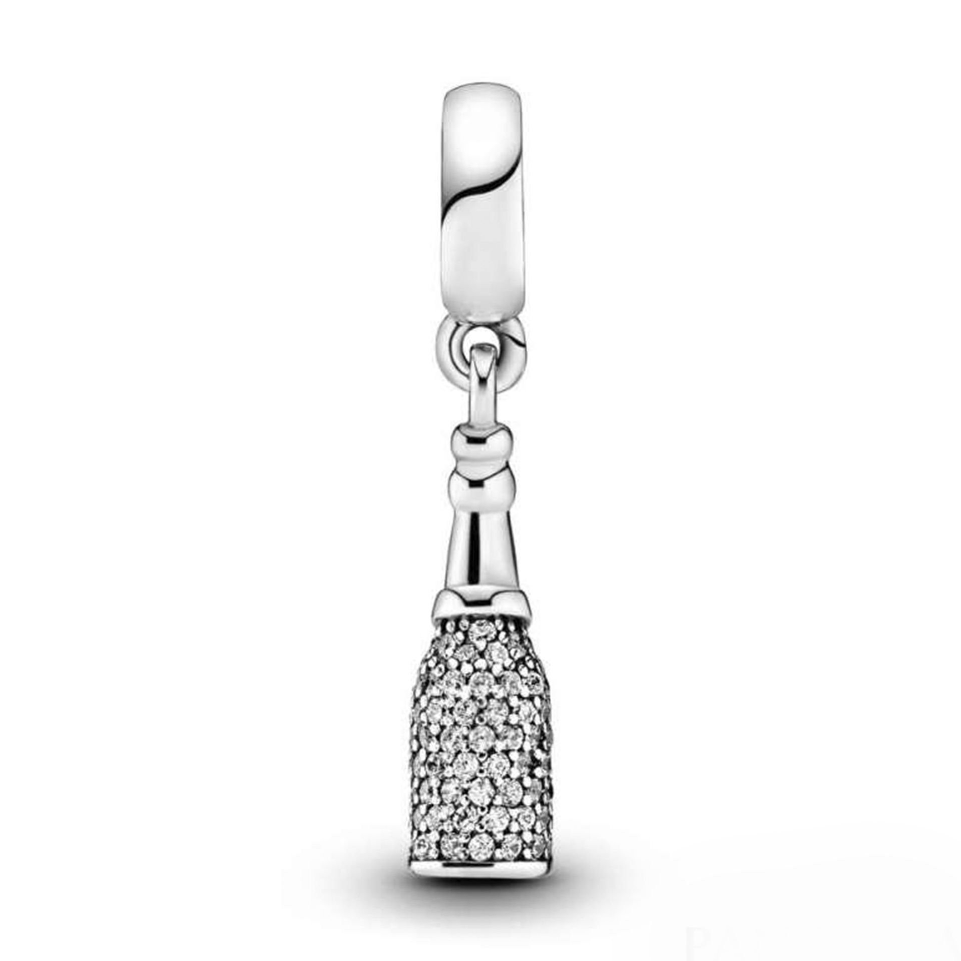Nur Silver Şarap Şişesi Gümüş Sallantılı Charm NUR-CH00011